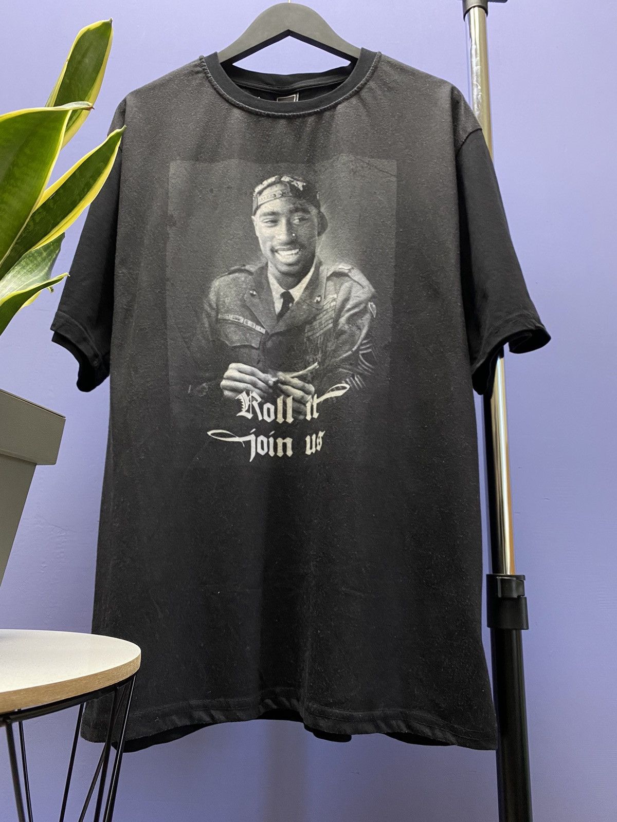 Makaveli × Rap Tees 2Pac Shakur Roll It Join Us Tupac Rap T Shirt Size US XXL / EU 58 / 5 - 5 Thumbnail