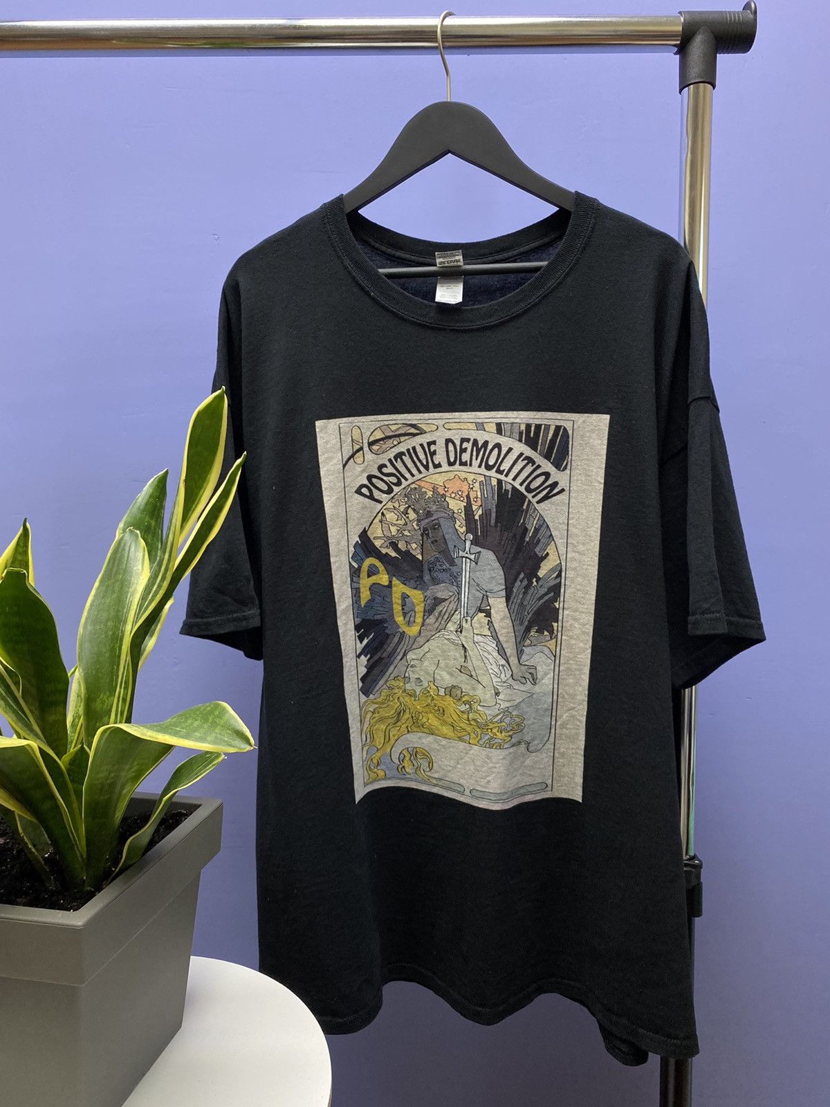 Japanese Brand Positive Demolition Art Print T Shirt Size US XXL / EU 58 / 5 - 2 Thumbnail
