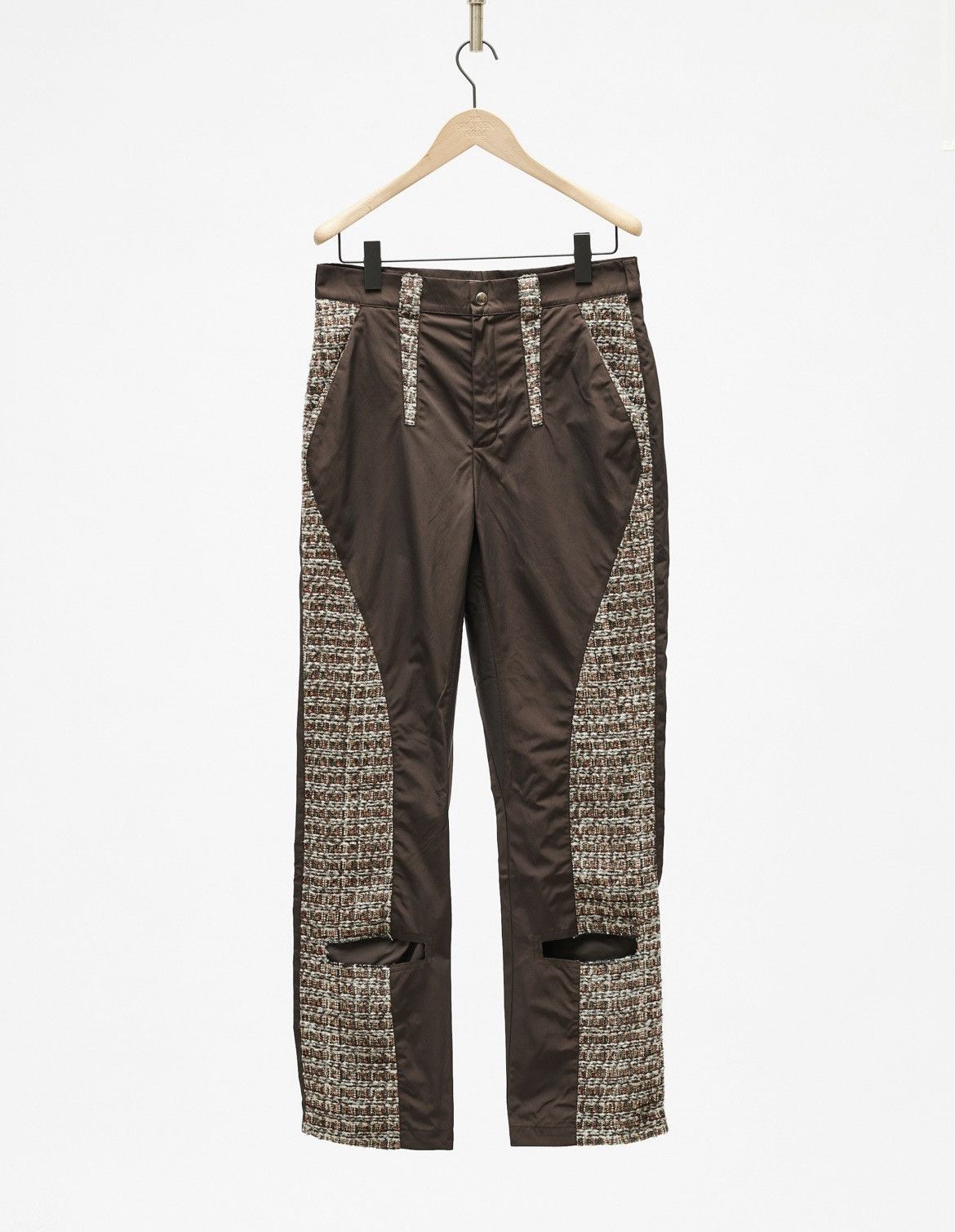Kiko Kostadinov Check Panelled Straight Leg Trousers