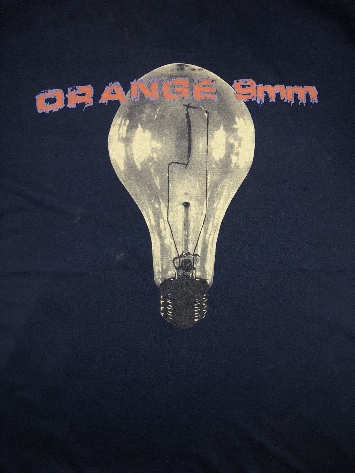 Band Tees × Vintage Vintage Orange 9mm 1995 Gun Light Bulb Shirt Burn Hardcore Size US XL / EU 56 / 4 - 5 Thumbnail