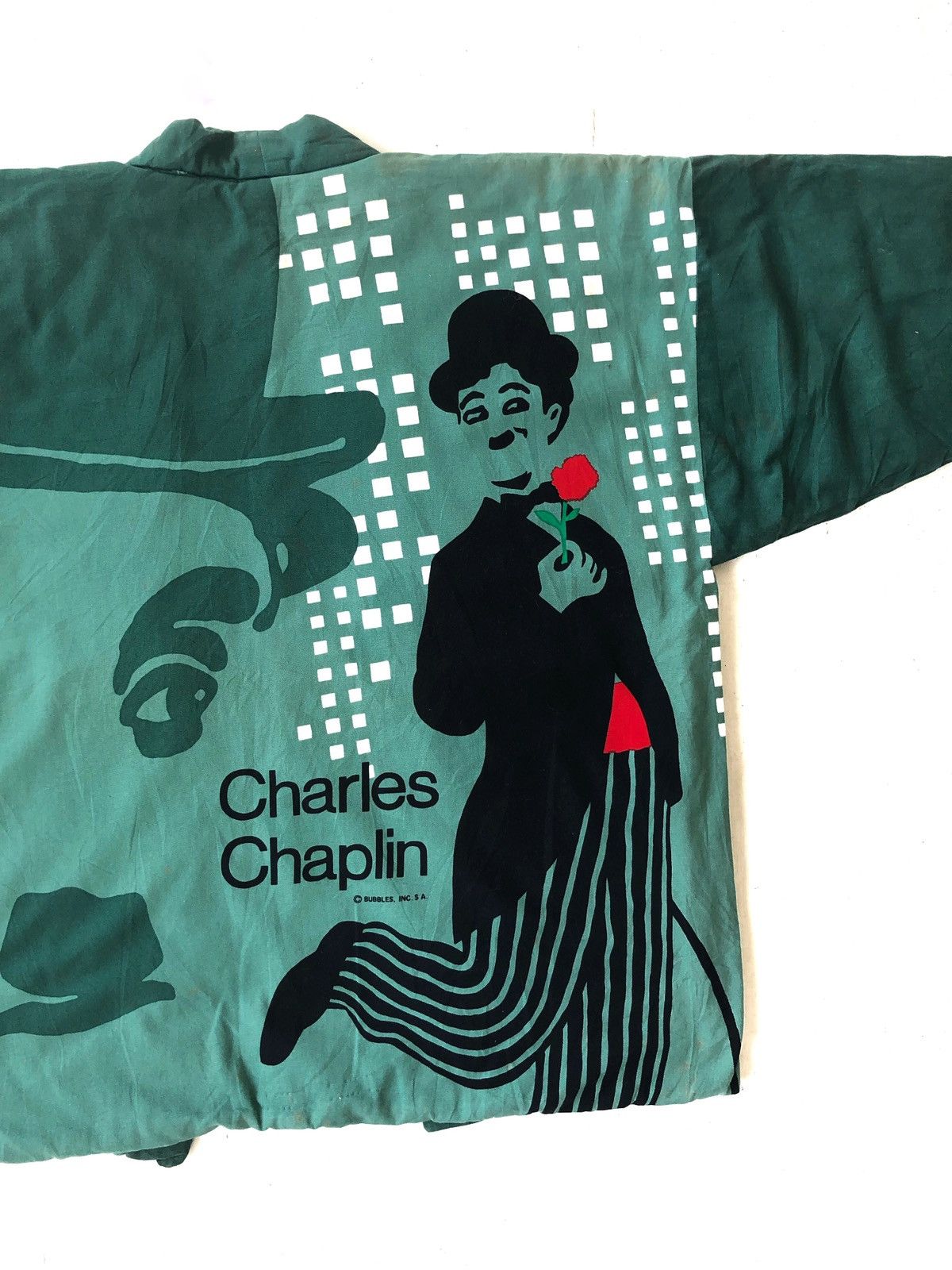 Vintage RARE🔥Vintage Charles Chaplin Movies O/S Haori Hanten Kimono Size US L / EU 52-54 / 3 - 4 Thumbnail