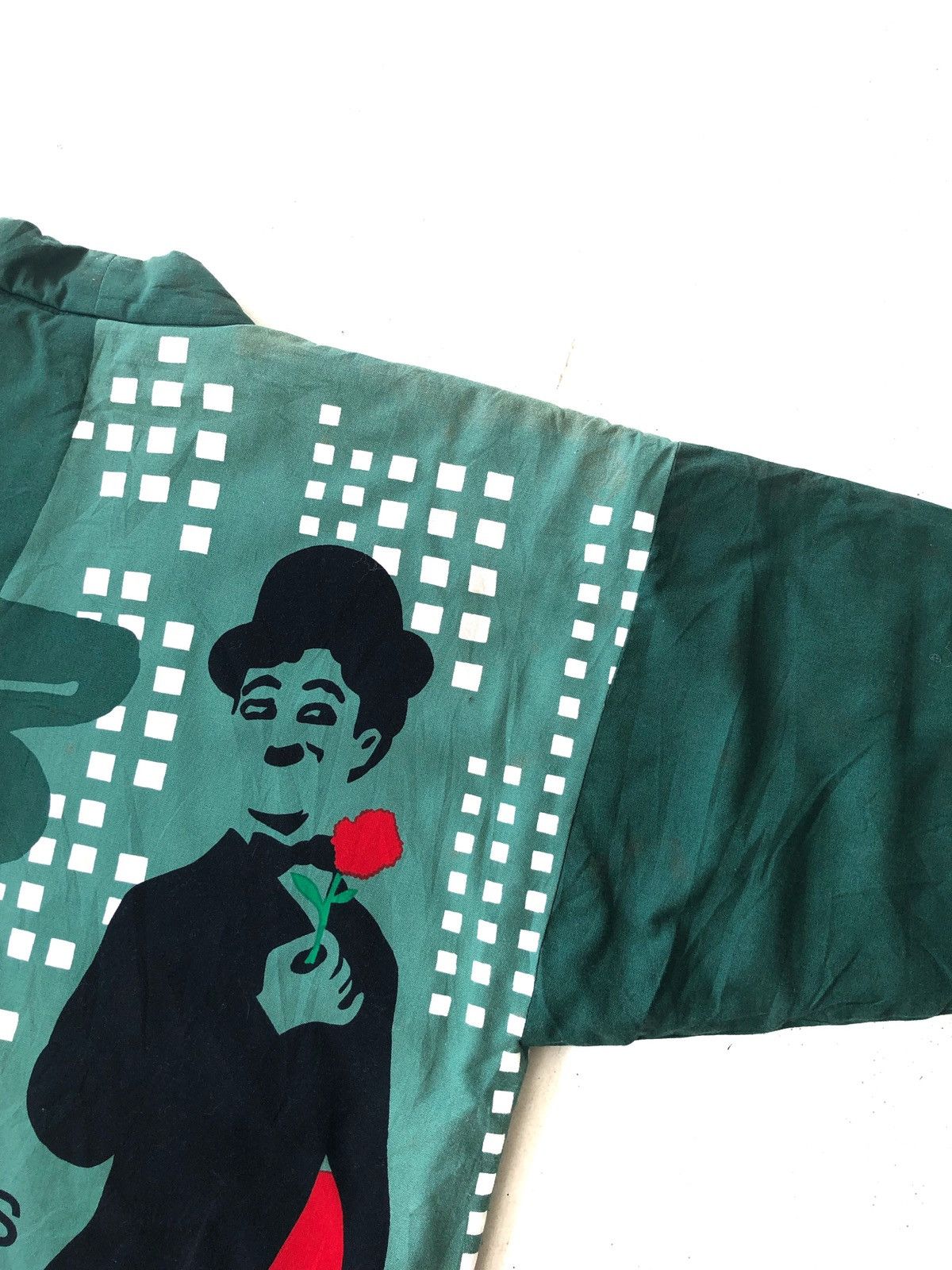 Vintage RARE🔥Vintage Charles Chaplin Movies O/S Haori Hanten Kimono Size US L / EU 52-54 / 3 - 7 Thumbnail
