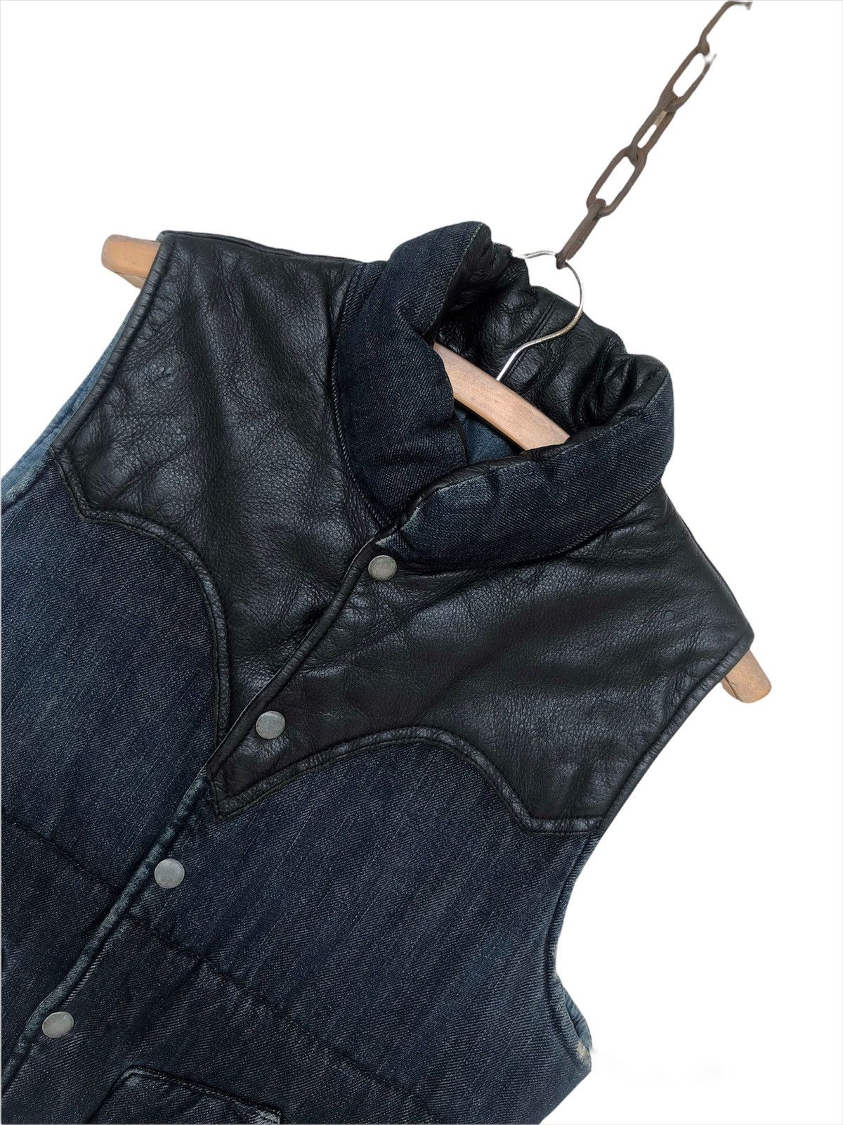 Brown's Beach Jacket RARE🔥Japan Crafted BBJ Leather Shoulder Hybrid Puffer Vest Size US M / EU 48-50 / 2 - 2 Thumbnail