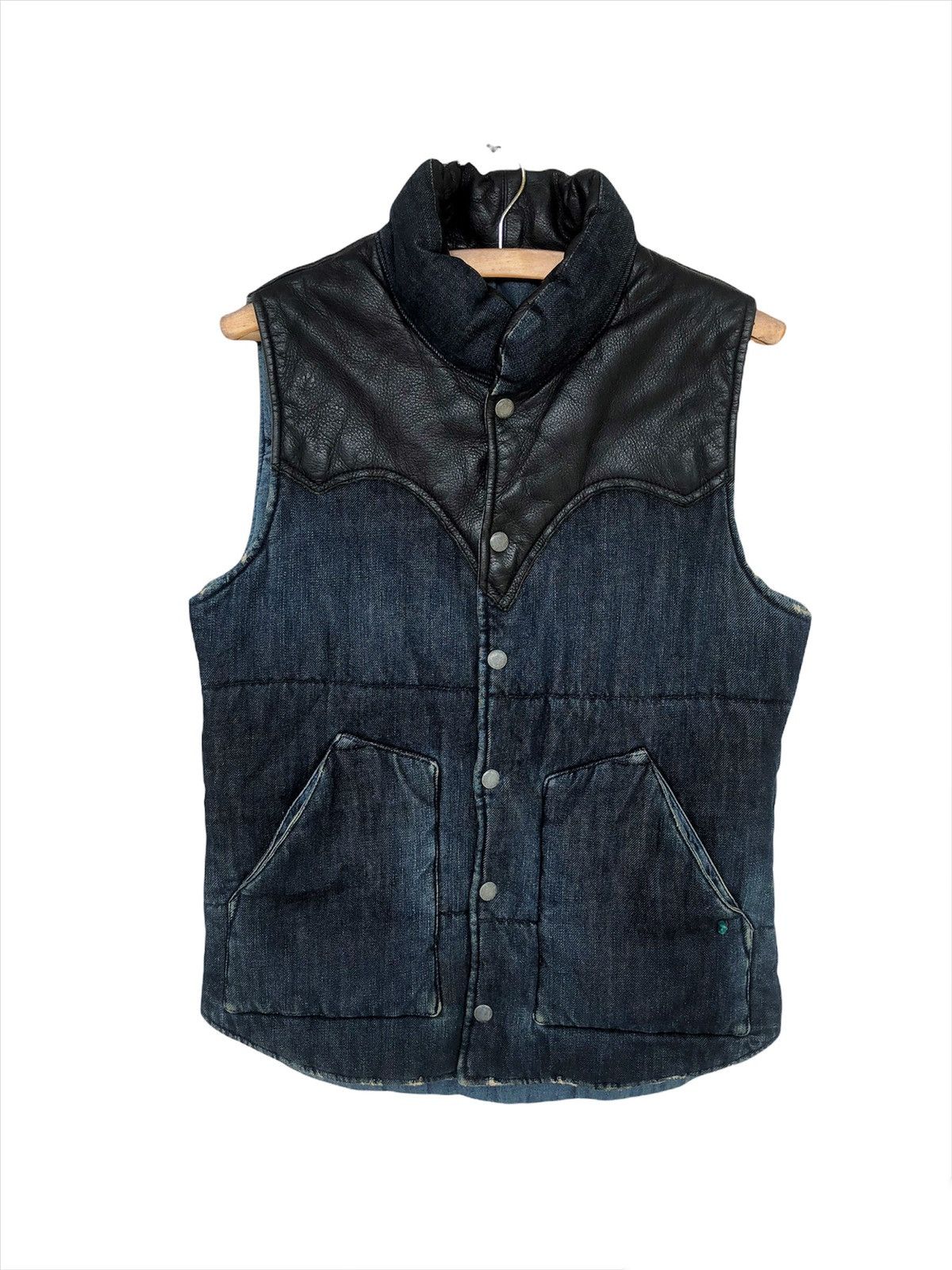 Brown's Beach Jacket RARE🔥Japan Crafted BBJ Leather Shoulder Hybrid Puffer Vest Size US M / EU 48-50 / 2 - 1 Thumbnail