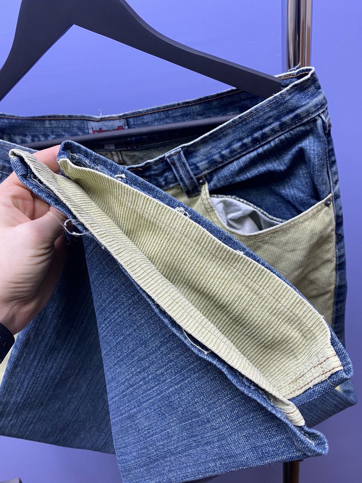 Japanese Brand × Vintage Vintage Denim Velvet Pants Avant Garde If Six Was Nine L Men Size US 32 / EU 48 - 11 Thumbnail