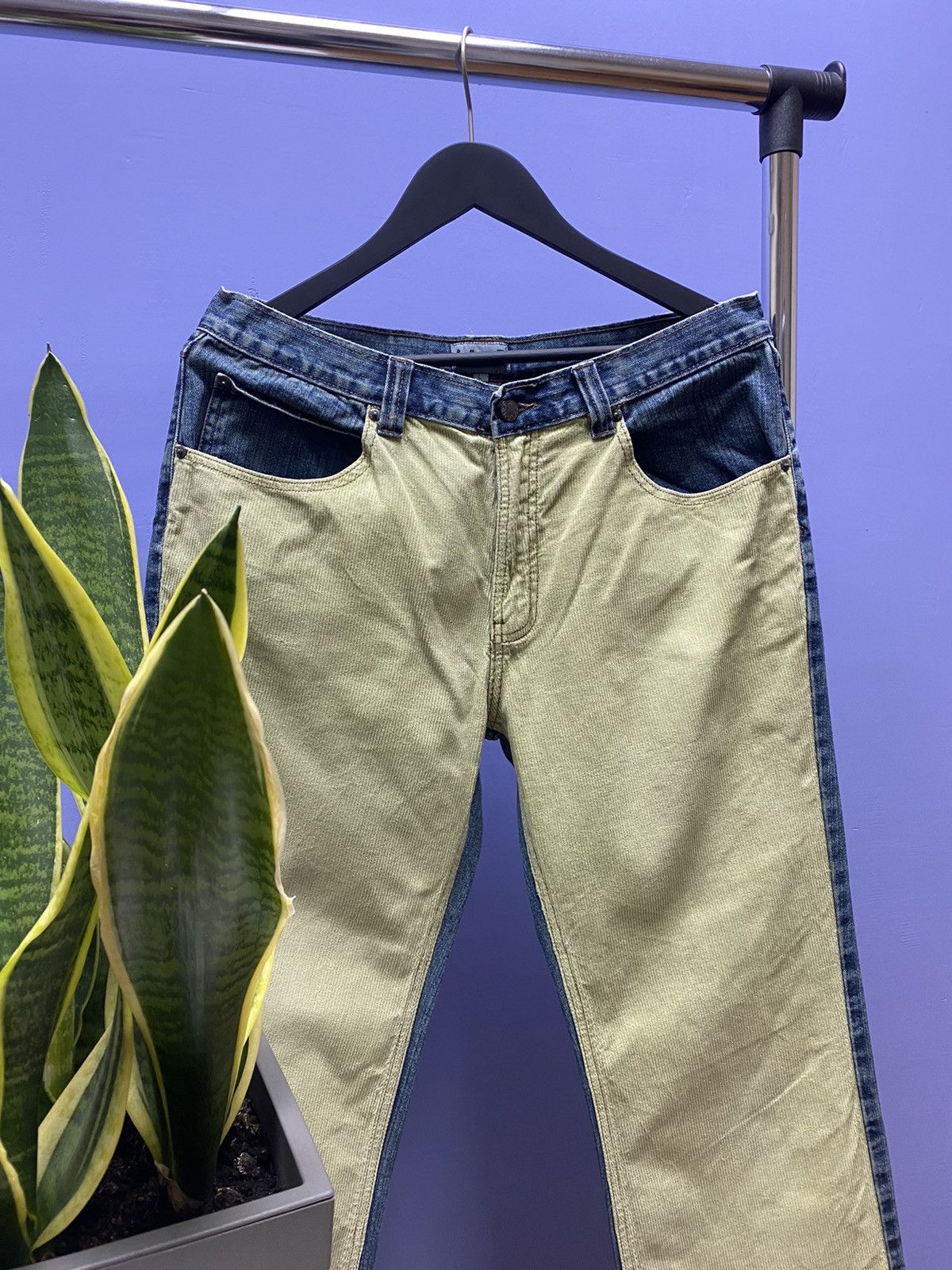 Japanese Brand × Vintage Vintage Denim Velvet Pants Avant Garde If Six Was Nine L Men Size US 32 / EU 48 - 4 Thumbnail