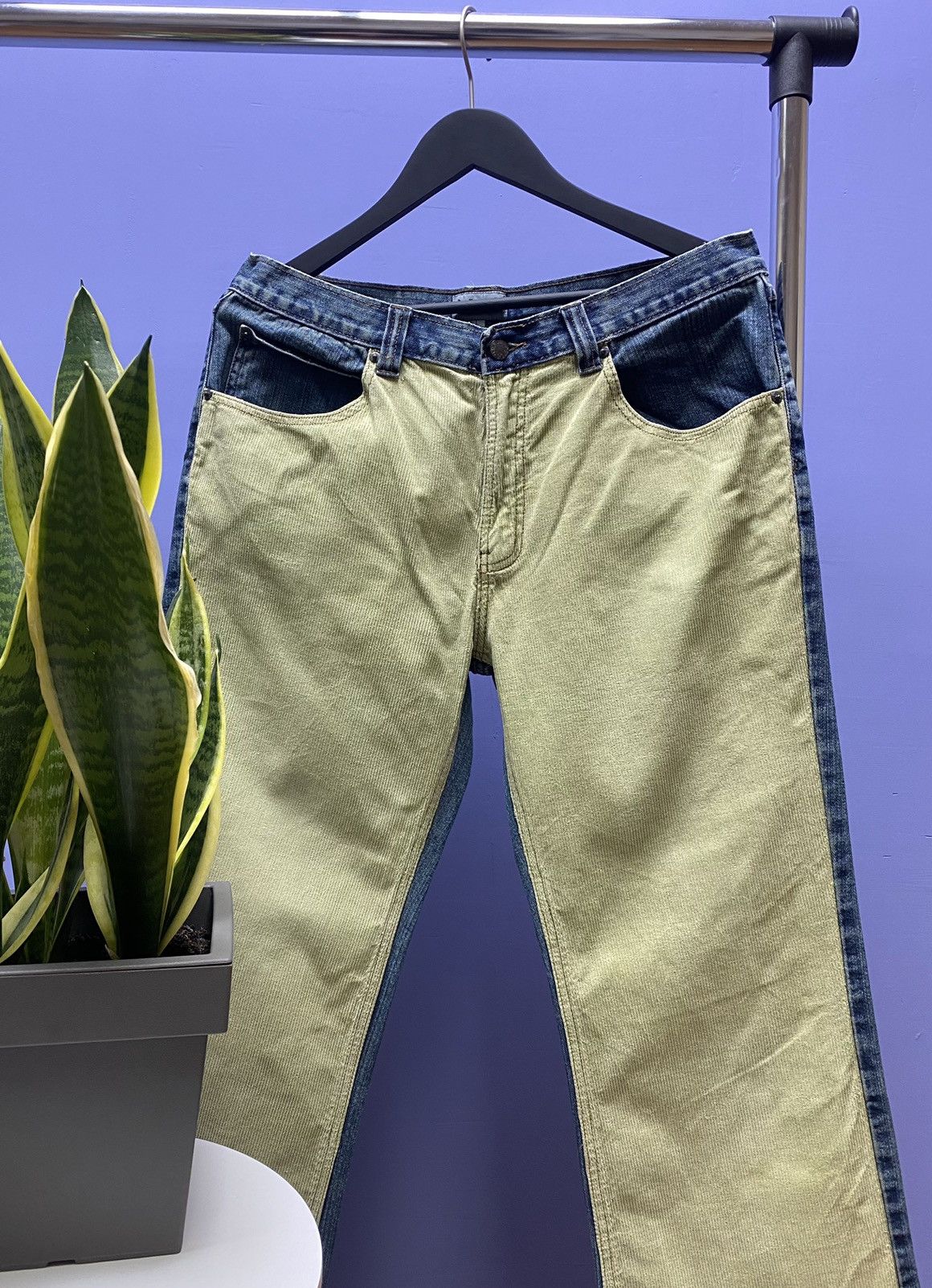 Japanese Brand × Vintage Vintage Denim Velvet Pants Avant Garde If Six Was Nine L Men Size US 32 / EU 48 - 1 Thumbnail