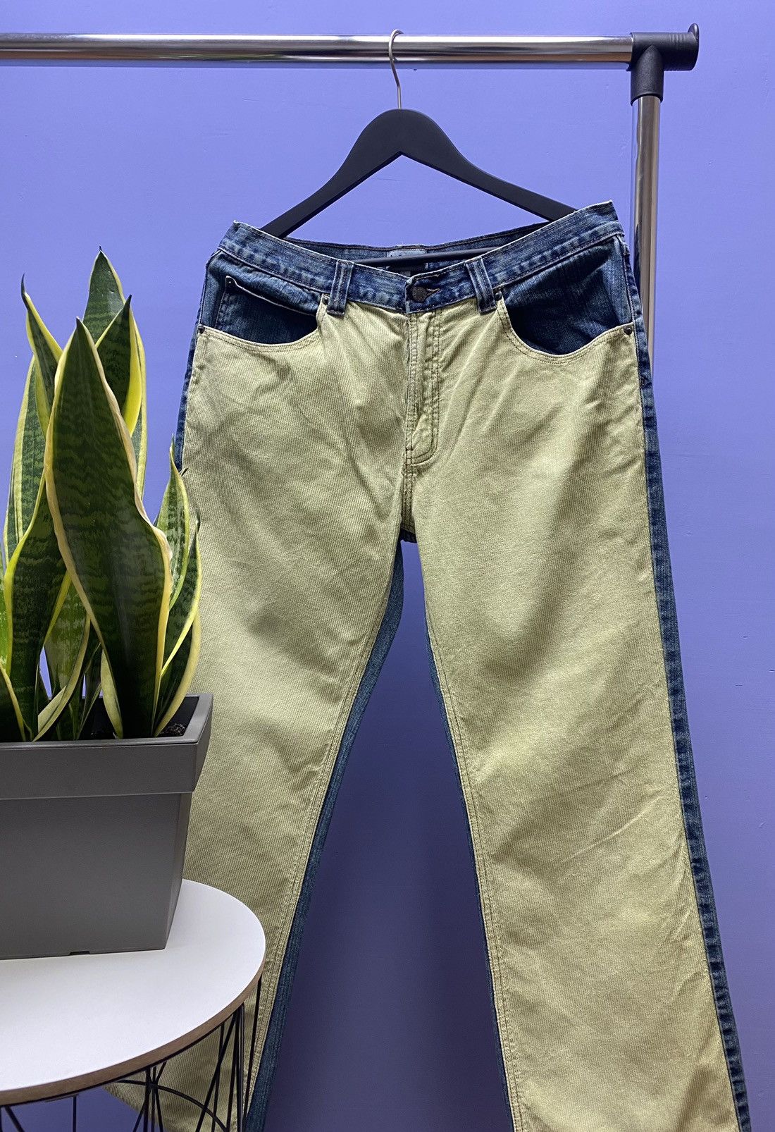 Japanese Brand × Vintage Vintage Denim Velvet Pants Avant Garde If Six Was Nine L Men Size US 32 / EU 48 - 2 Thumbnail