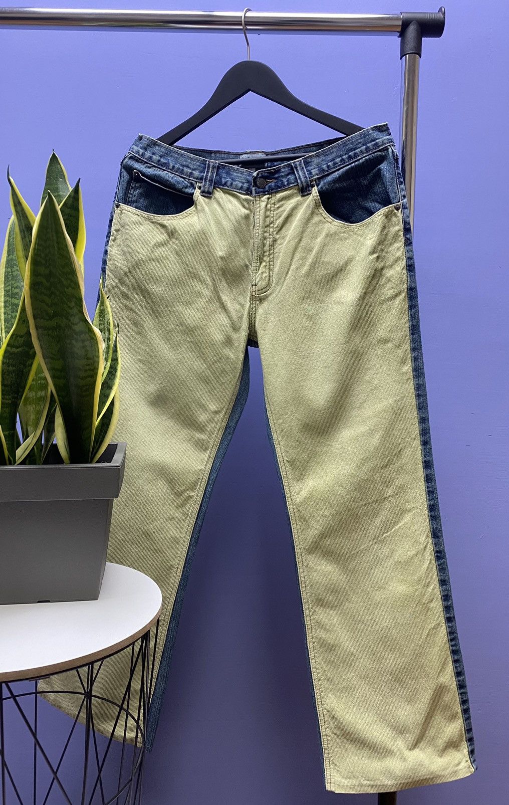 Japanese Brand × Vintage Vintage Denim Velvet Pants Avant Garde If Six Was Nine L Men Size US 32 / EU 48 - 3 Thumbnail