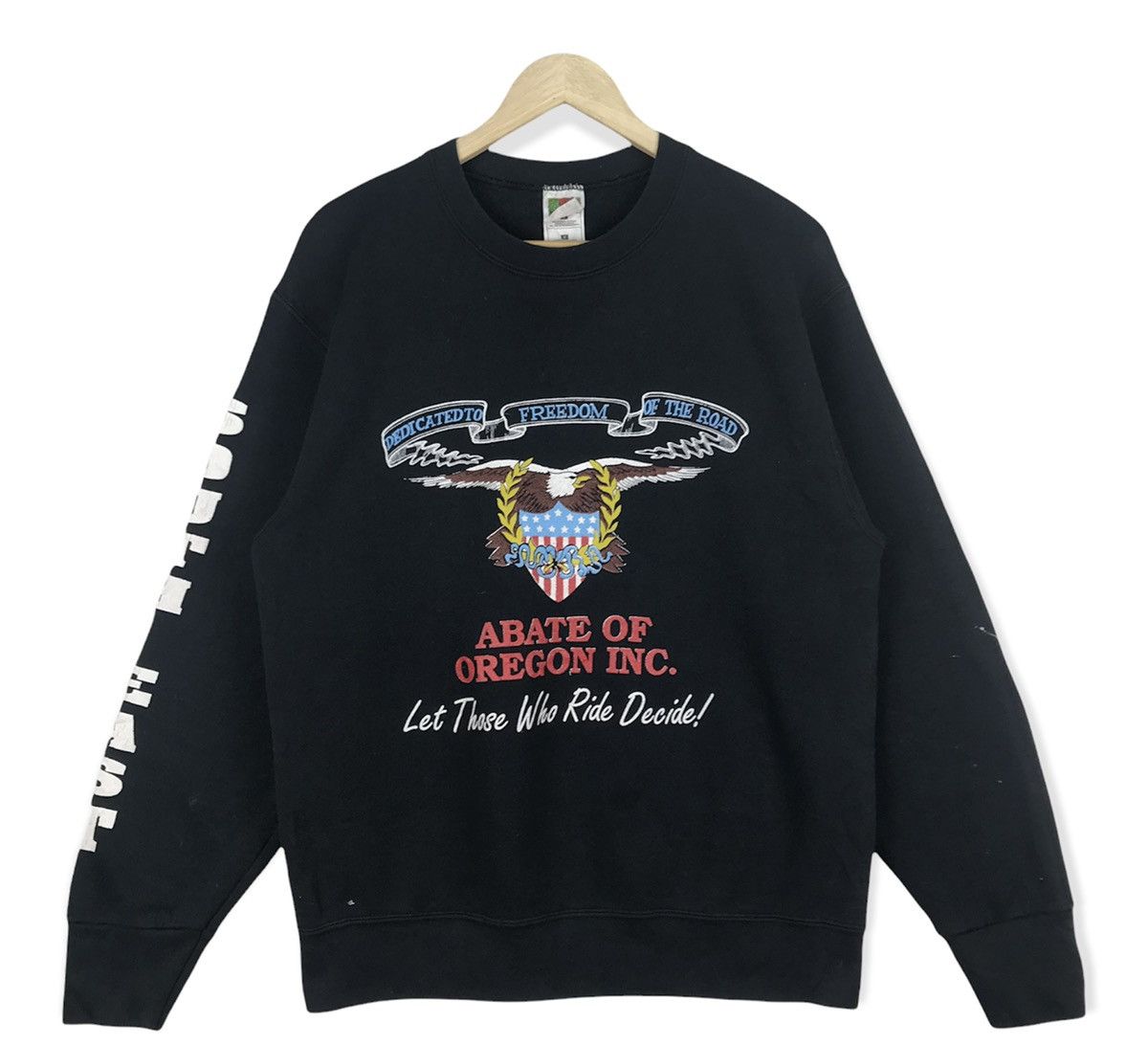 Vintage Vintage Abate Of Oregon Motorcycle Club Sweatshirt Size US M / EU 48-50 / 2 - 2 Thumbnail