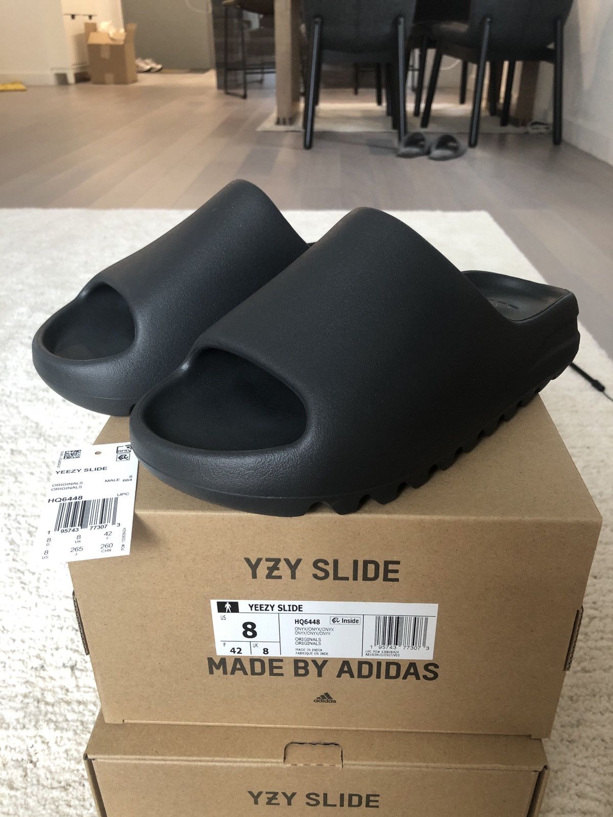 Adidas × Kanye West Adidas Yeezy Slide Onyx 8us | Grailed