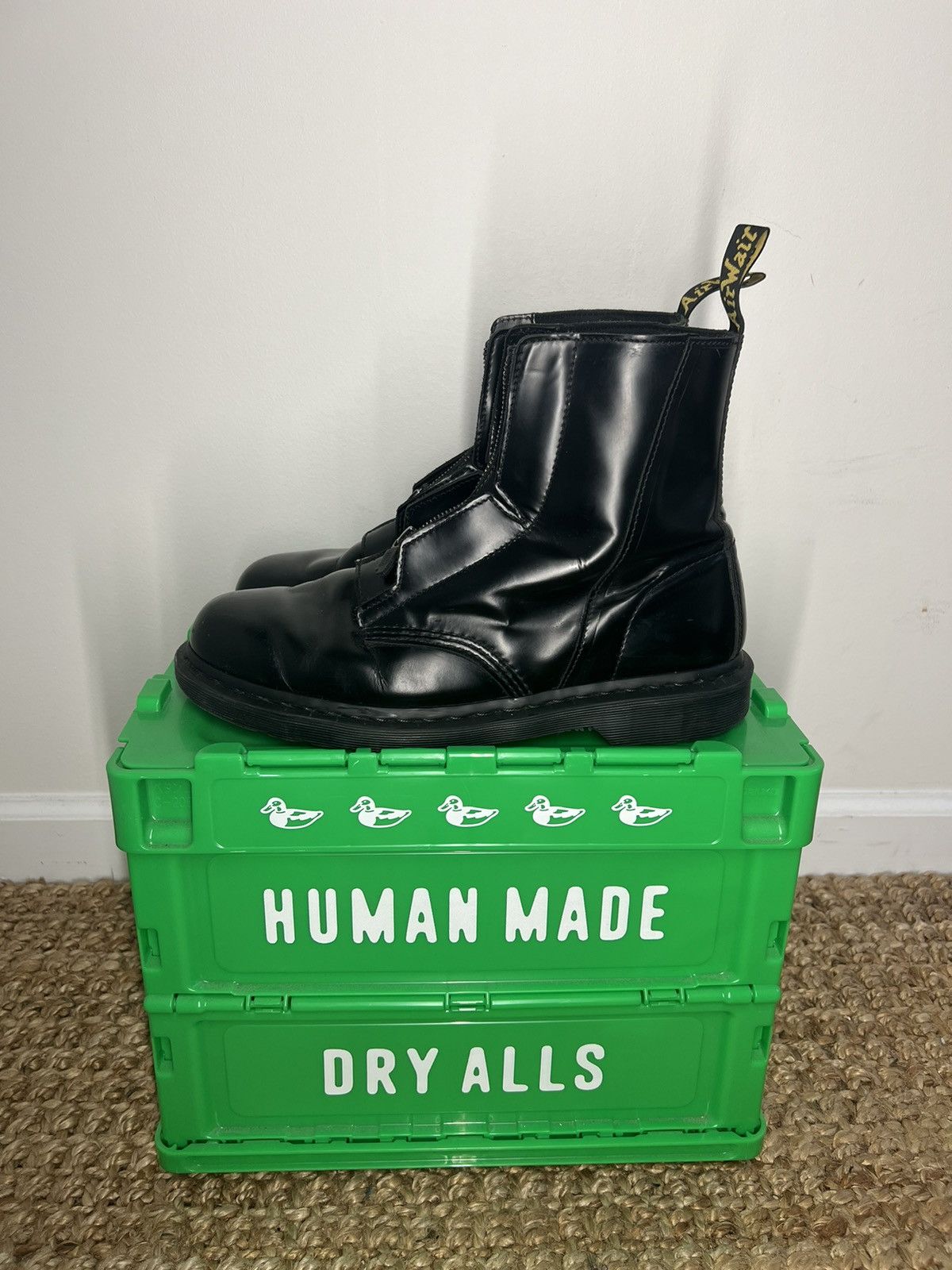image of A Cold Wall x Dr Martens Acw X Dr. Martens Zip-Up Leather Boot Size 12 in Black, Men's