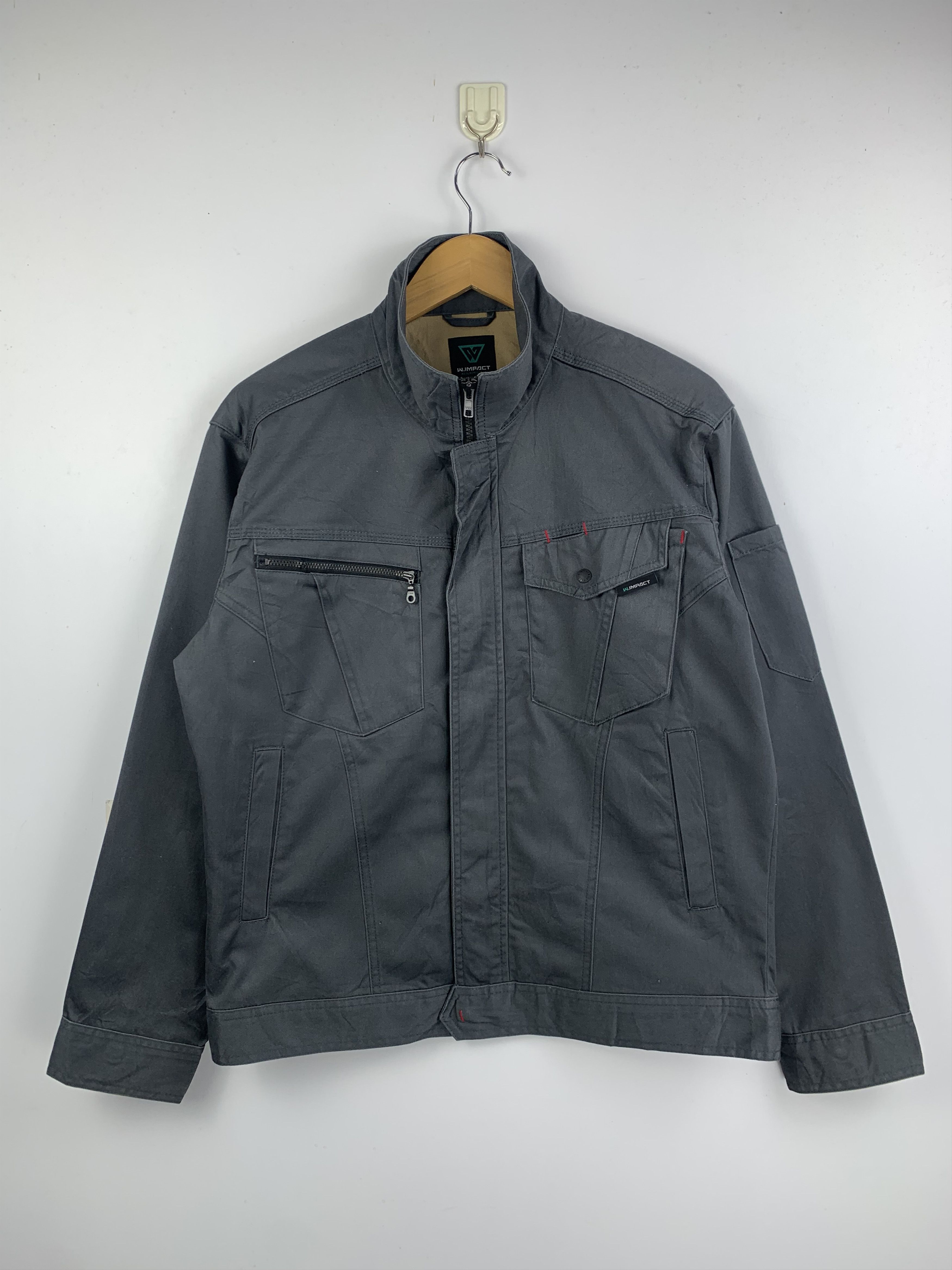 image of Vintage Workwear Denim Jacket in Grey, Men's (Size XL)