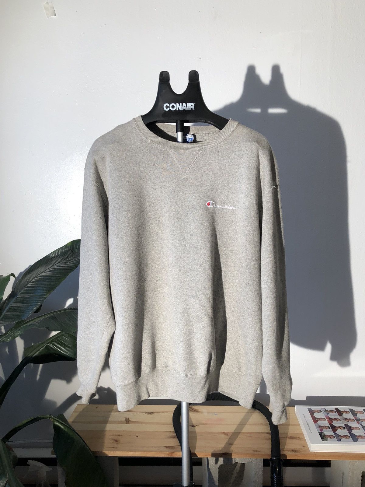 the e_C Double Collar Crewneck Grey