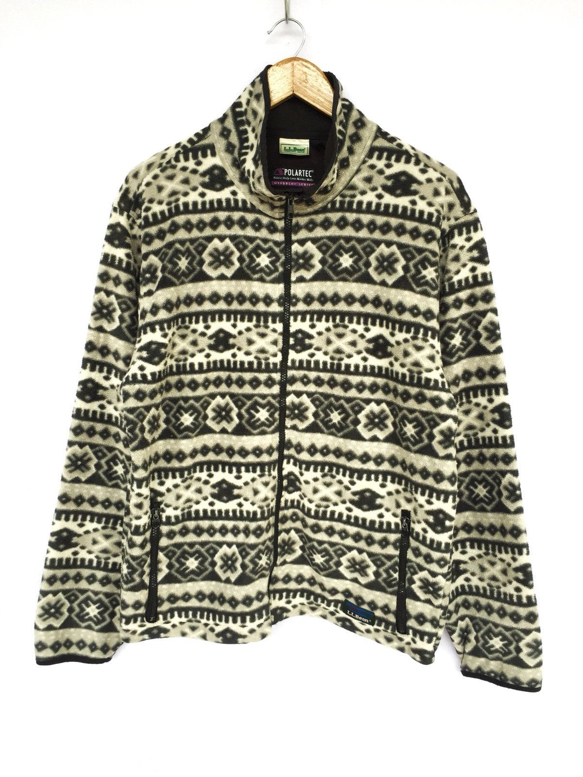 L.L. Bean 90s LL Beans Polartech Windbloc Native Zip Jacket Size US L / EU 52-54 / 3 - 1 Thumbnail