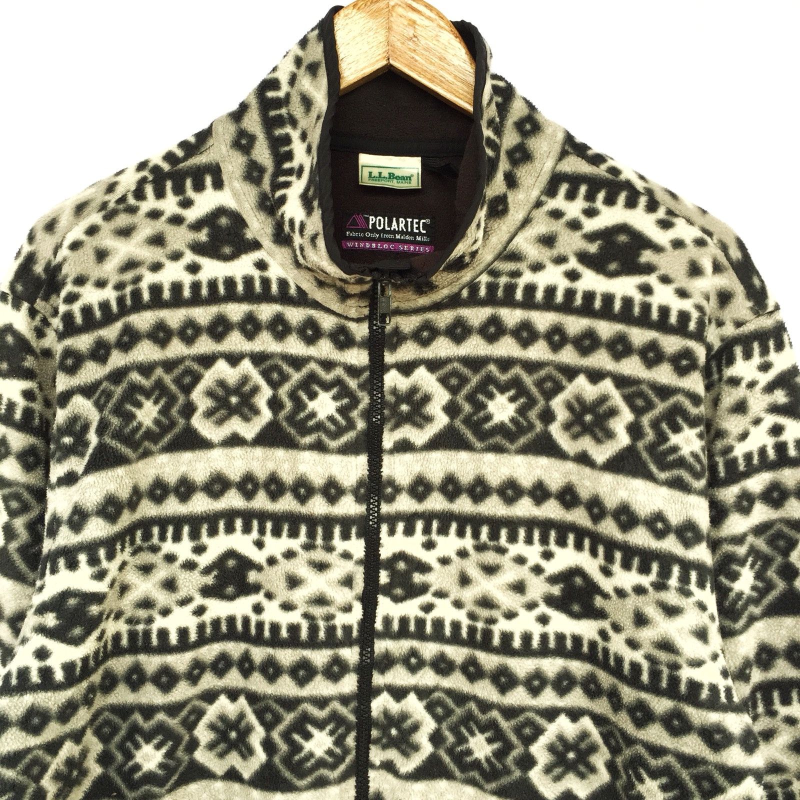 L.L. Bean 90s LL Beans Polartech Windbloc Native Zip Jacket Size US L / EU 52-54 / 3 - 3 Thumbnail