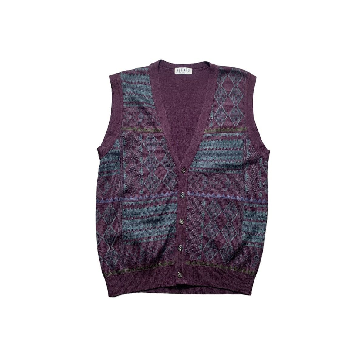 Japanese Brand Vintage Japanese Mohair Knit Vest By Alexis Size US L / EU 52-54 / 3 - 1 Thumbnail