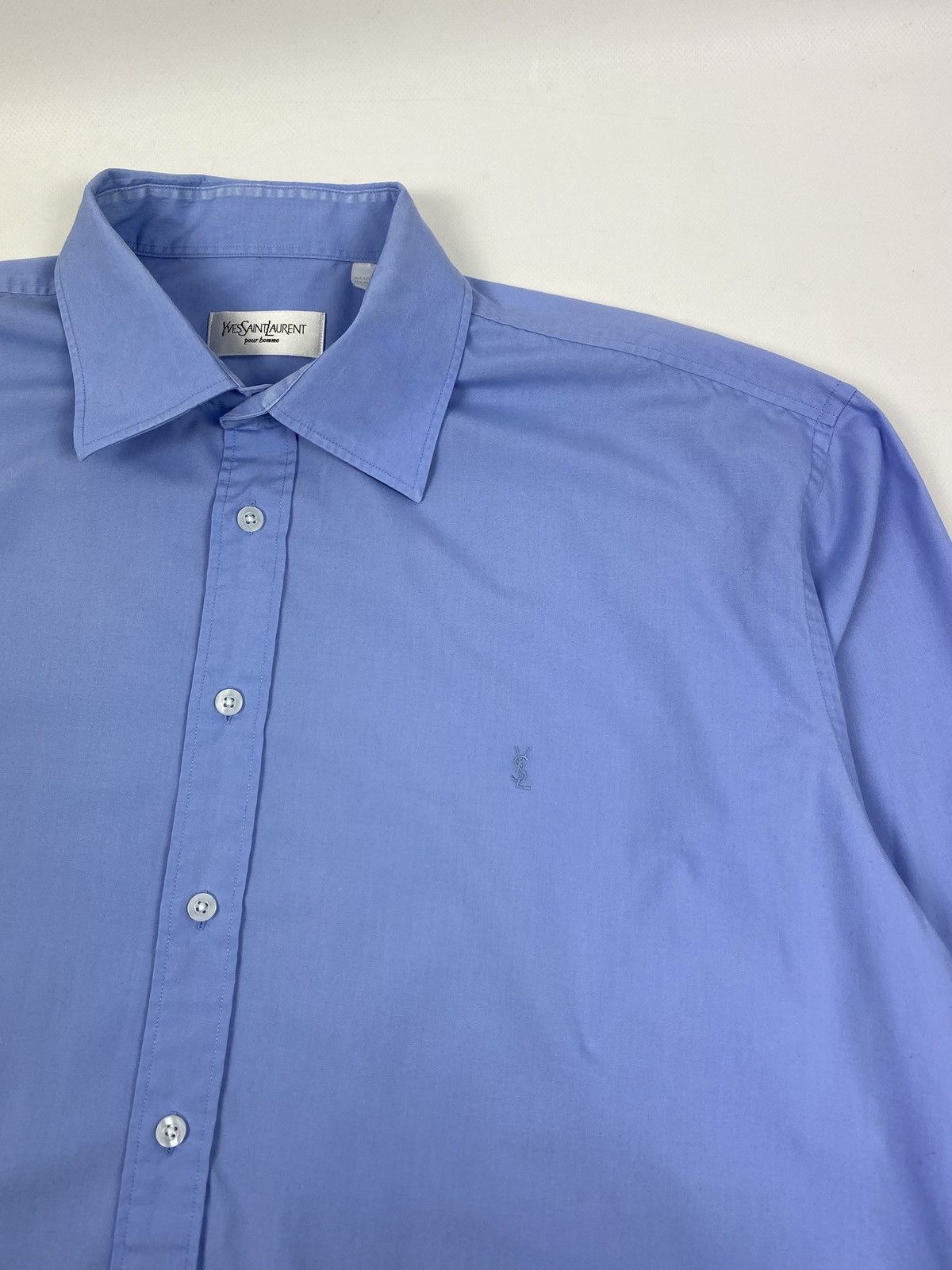 Yves Saint Laurent YSL Yves Saint Laurent vtg men’s long sleeve shirt size 44 Size US L / EU 52-54 / 3 - 3 Thumbnail