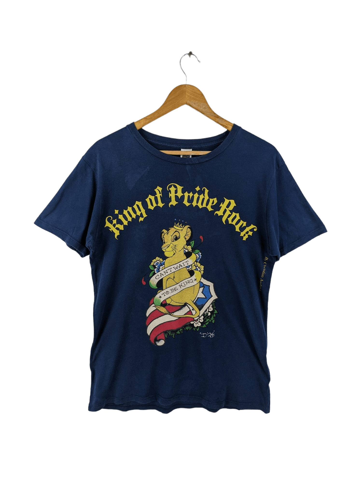 image of Christian Audigier x Ed Hardy By Christan Audigier Tee The Lion King Disney in Navy Blue (Size Medi