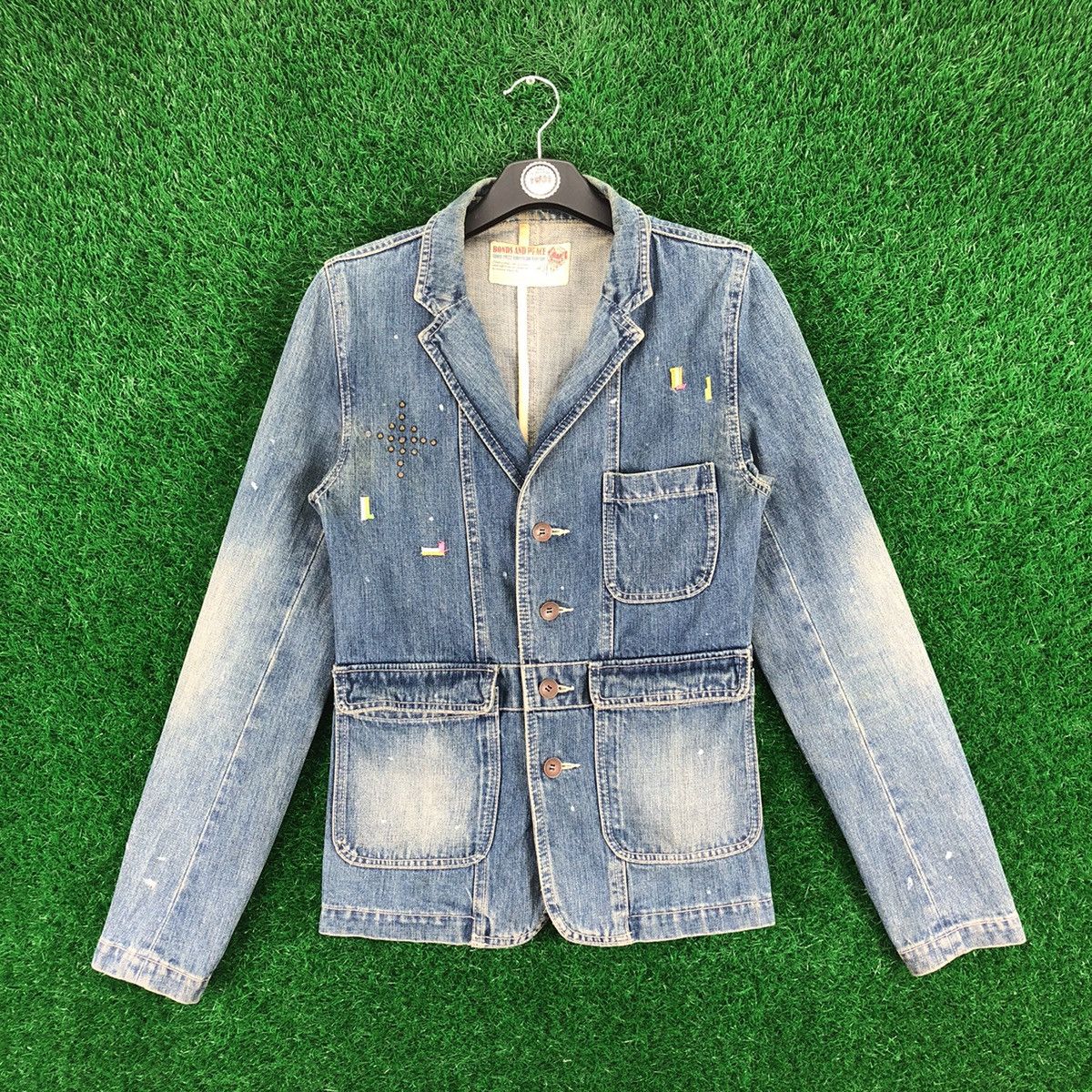 Vintage Denim Coat Jacket Women by Bonds And Peace