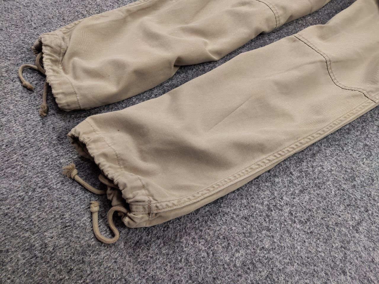 Japanese Brand Vintage 90's Japanese Baggy cargo Beige cotton Pants Hype Size US 34 / EU 50 - 6 Thumbnail