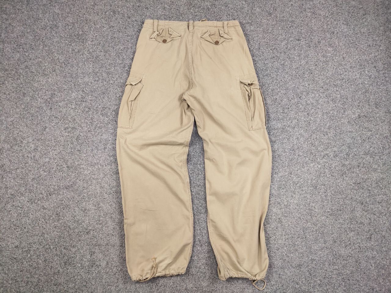 Japanese Brand Vintage 90's Japanese Baggy cargo Beige cotton Pants Hype Size US 34 / EU 50 - 16 Thumbnail