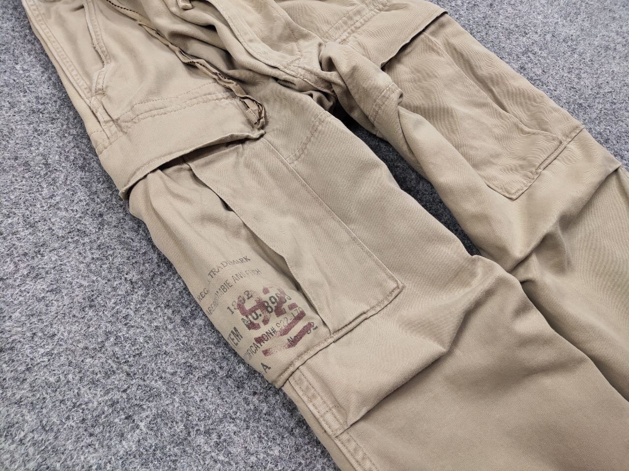 Japanese Brand Vintage 90's Japanese Baggy cargo Beige cotton Pants Hype Size US 34 / EU 50 - 11 Thumbnail
