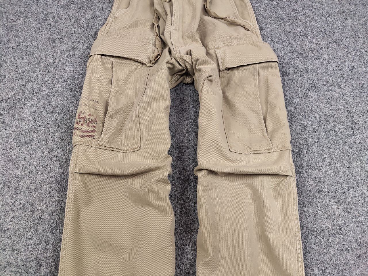 Japanese Brand Vintage 90's Japanese Baggy cargo Beige cotton Pants Hype Size US 34 / EU 50 - 8 Thumbnail