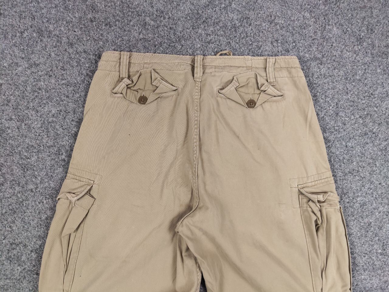 Japanese Brand Vintage 90's Japanese Baggy cargo Beige cotton Pants Hype Size US 34 / EU 50 - 17 Thumbnail