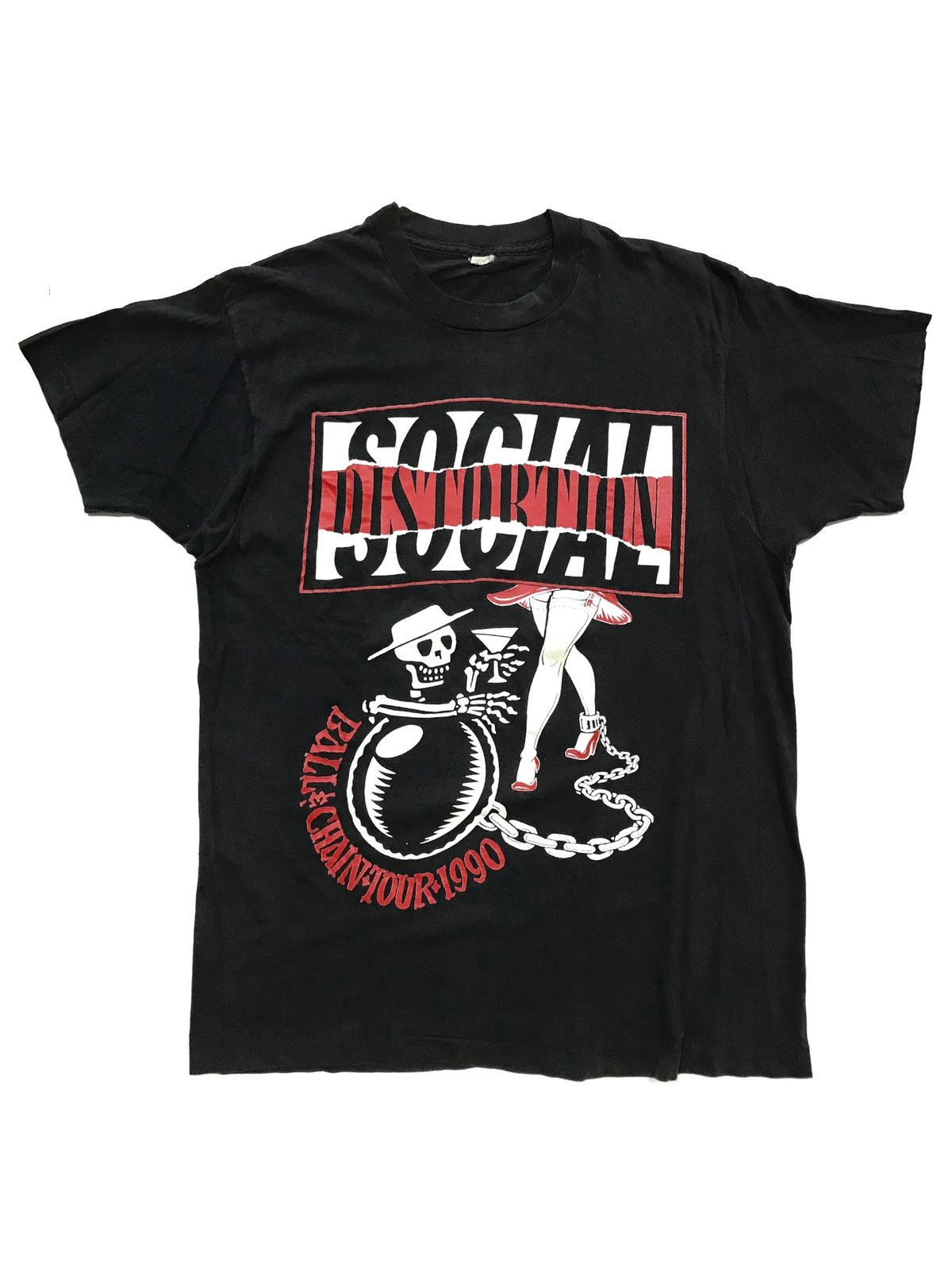 Band Tees 1990 Vintage Social Distortion T-Shirt Size US XL / EU 56 / 4 - 1 Thumbnail