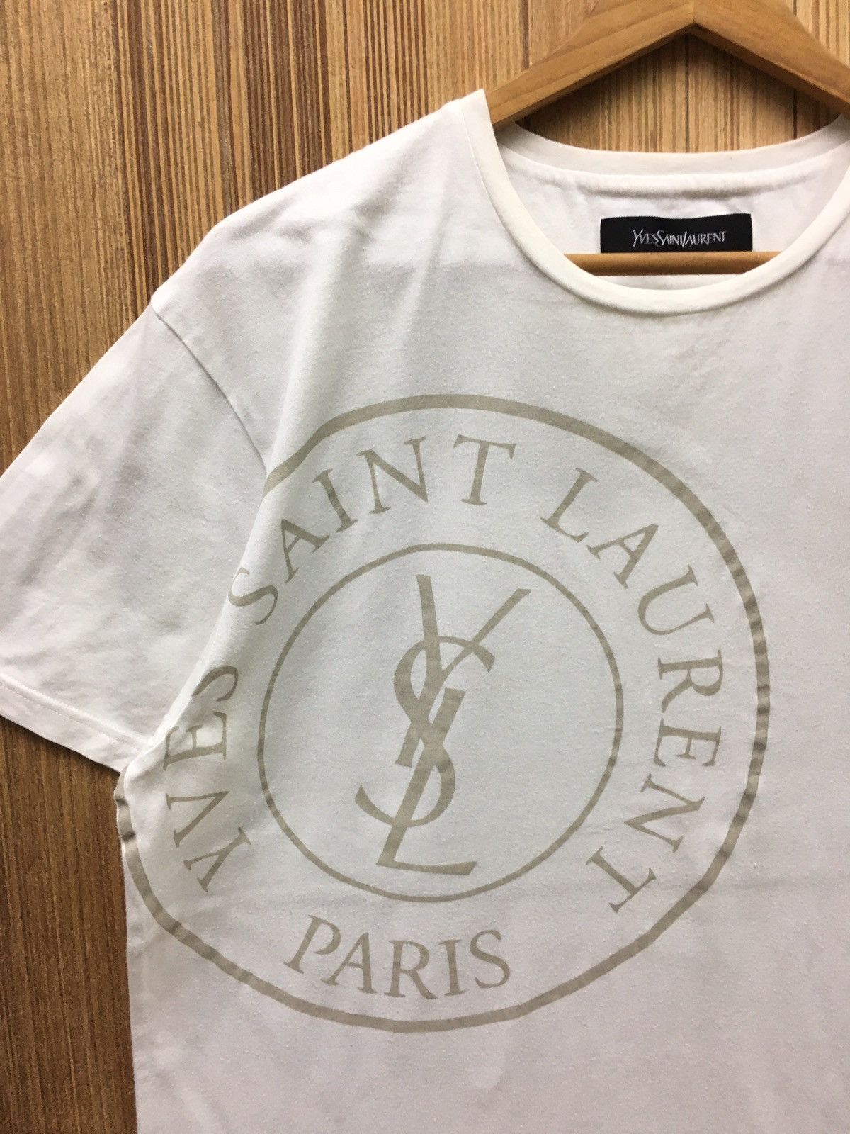 Yves Saint Laurent Vintage Yves Saint Laurent Big Logo T-Shirt Size US M / EU 48-50 / 2 - 3 Thumbnail