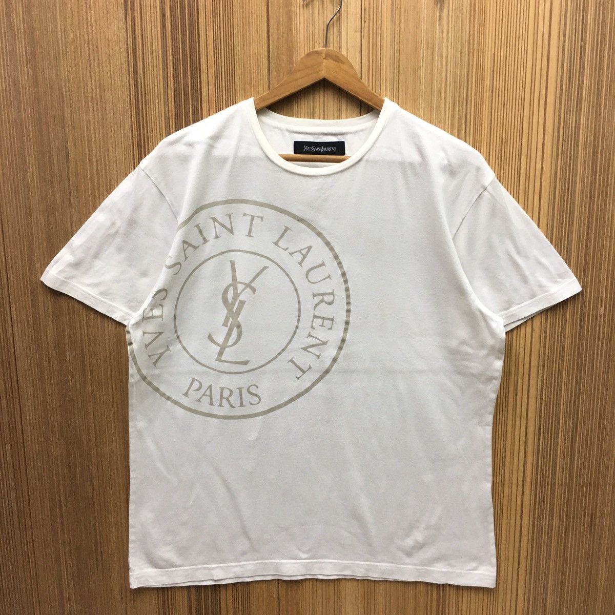 Yves Saint Laurent Vintage Yves Saint Laurent Big Logo T-Shirt Size US M / EU 48-50 / 2 - 1 Thumbnail