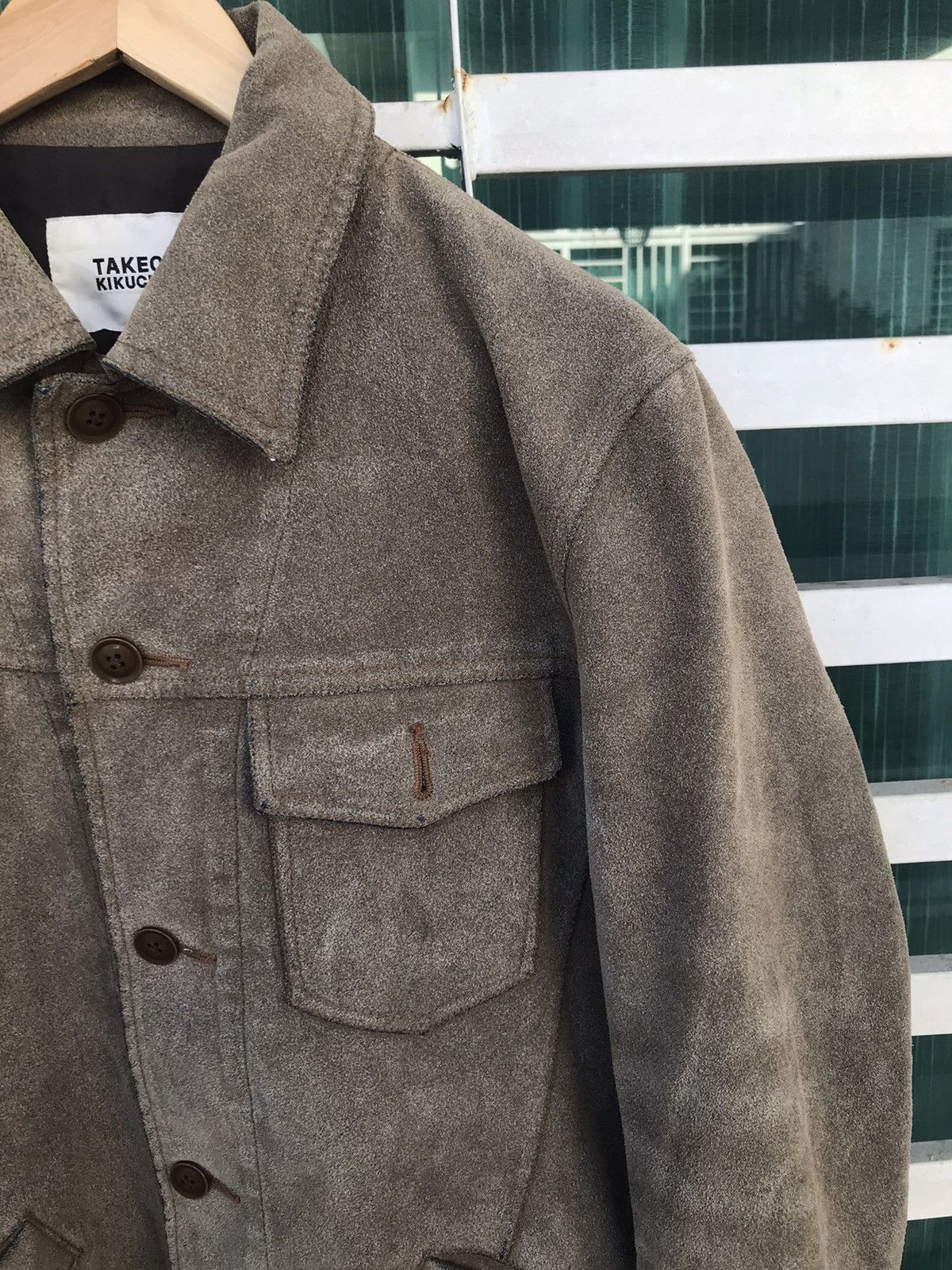 Japanese Brand RARE🔥Takeo Kikuchi Suede Leather Jacket Size US M / EU 48-50 / 2 - 11 Thumbnail