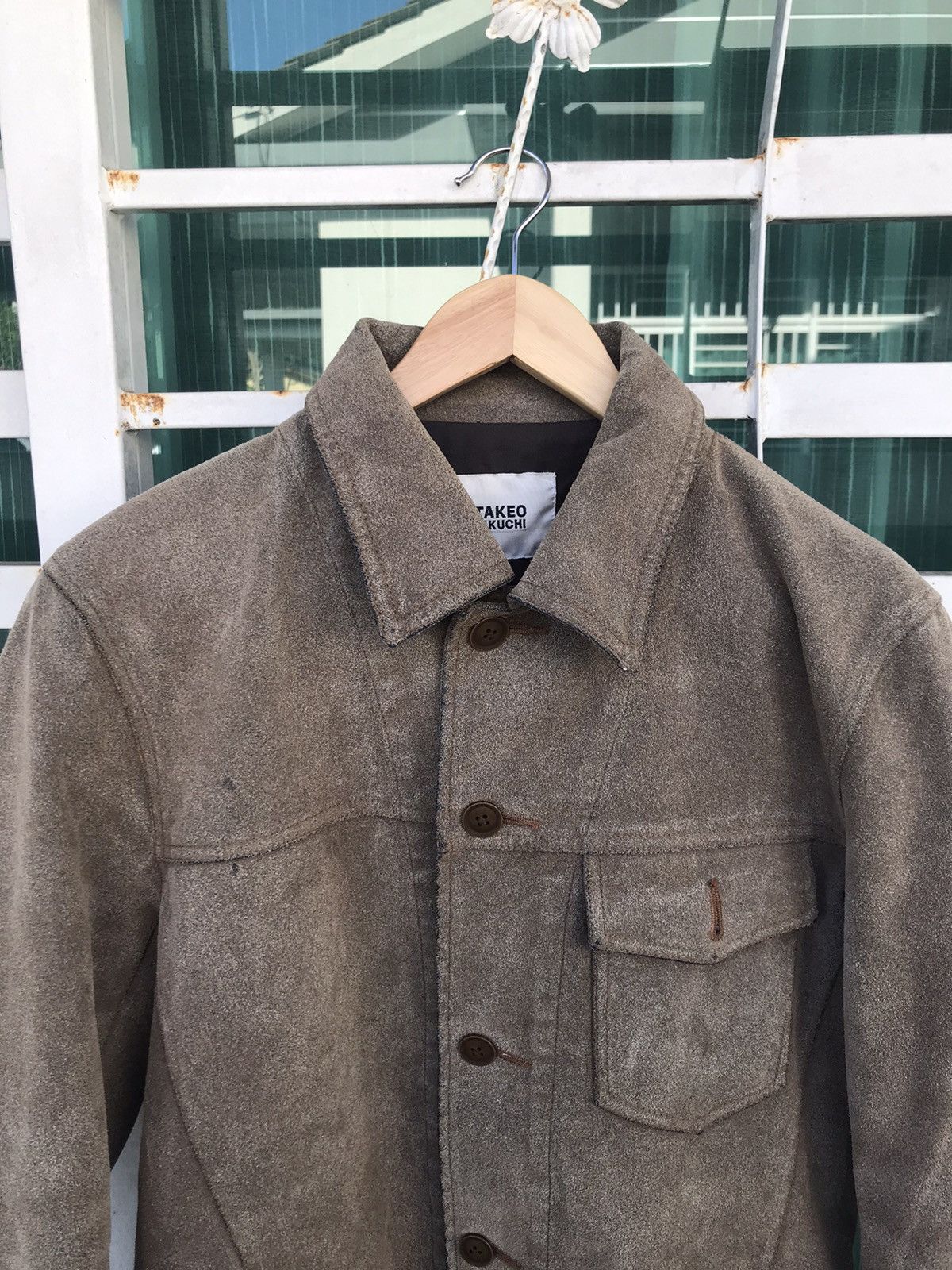 Japanese Brand RARE🔥Takeo Kikuchi Suede Leather Jacket Size US M / EU 48-50 / 2 - 5 Thumbnail