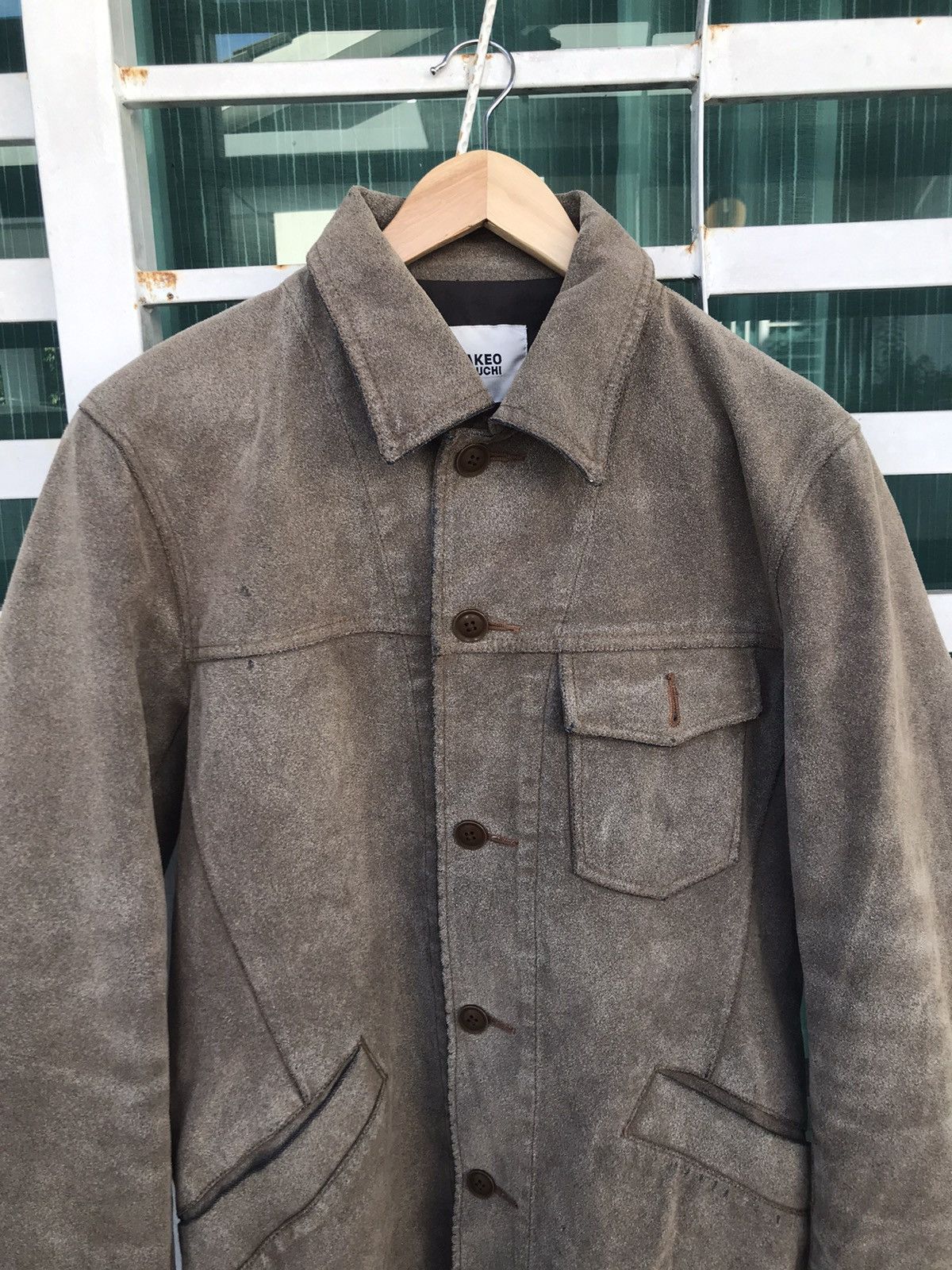 Japanese Brand RARE🔥Takeo Kikuchi Suede Leather Jacket Size US M / EU 48-50 / 2 - 9 Thumbnail