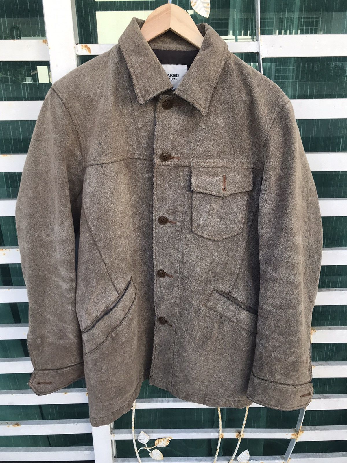Japanese Brand RARE🔥Takeo Kikuchi Suede Leather Jacket Size US M / EU 48-50 / 2 - 4 Thumbnail