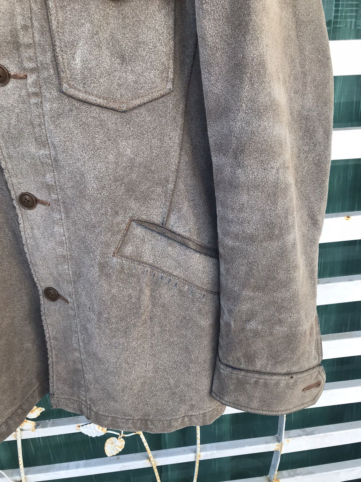 Japanese Brand RARE🔥Takeo Kikuchi Suede Leather Jacket Size US M / EU 48-50 / 2 - 14 Thumbnail
