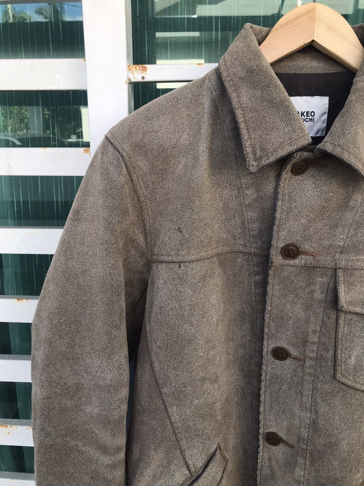Japanese Brand RARE🔥Takeo Kikuchi Suede Leather Jacket Size US M / EU 48-50 / 2 - 12 Thumbnail