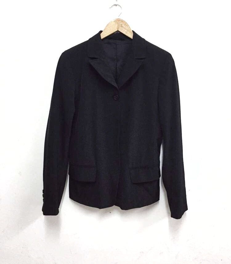 Marithe + Francois Girbaud OG MFG Black Plain Button Jacket Size US S / EU 44-46 / 1 - 2 Thumbnail