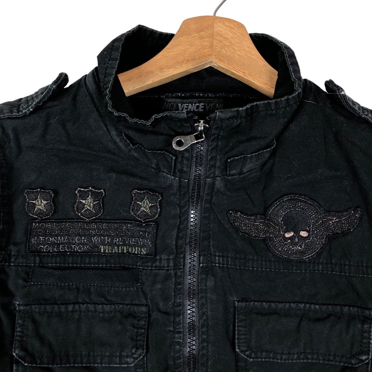Japanese Brand Vence Patch Jacket Black Multipocket Size US M / EU 48-50 / 2 - 4 Thumbnail