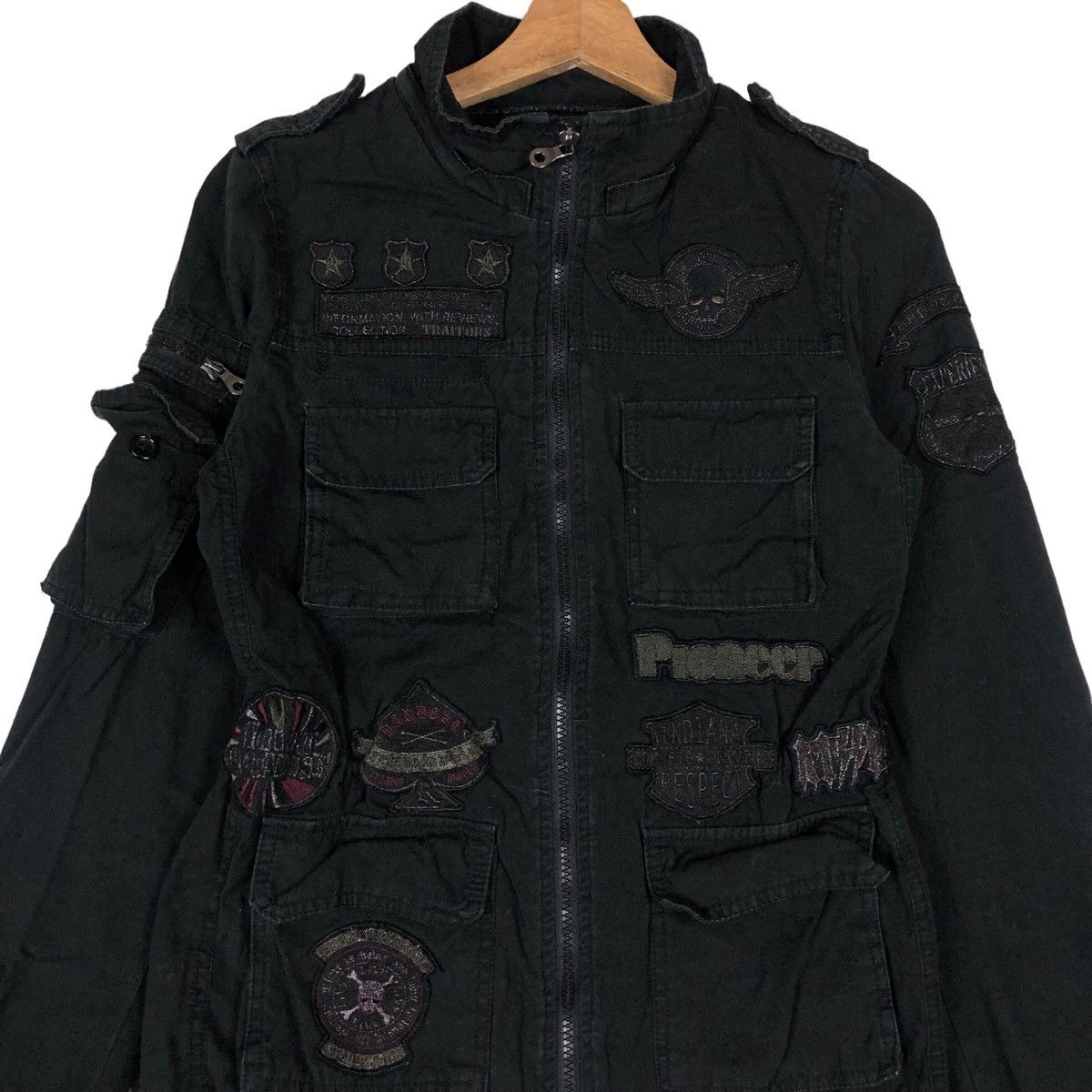 Japanese Brand Vence Patch Jacket Black Multipocket Size US M / EU 48-50 / 2 - 2 Thumbnail