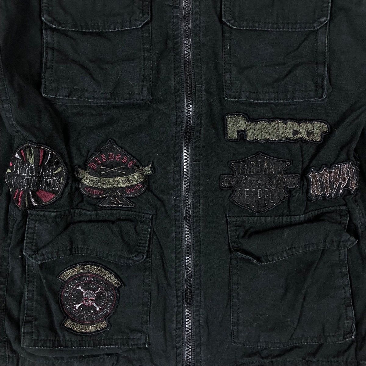 Japanese Brand Vence Patch Jacket Black Multipocket Size US M / EU 48-50 / 2 - 3 Thumbnail