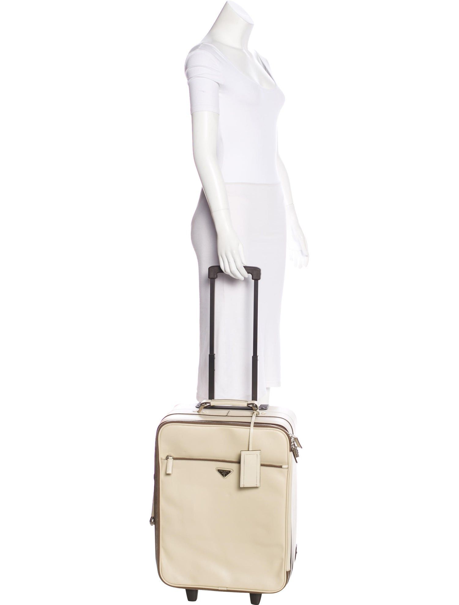 Prada Prada - S/S 10 - Saffiano-Trimmed Tessuto Trolley Size ONE SIZE - 24 Thumbnail