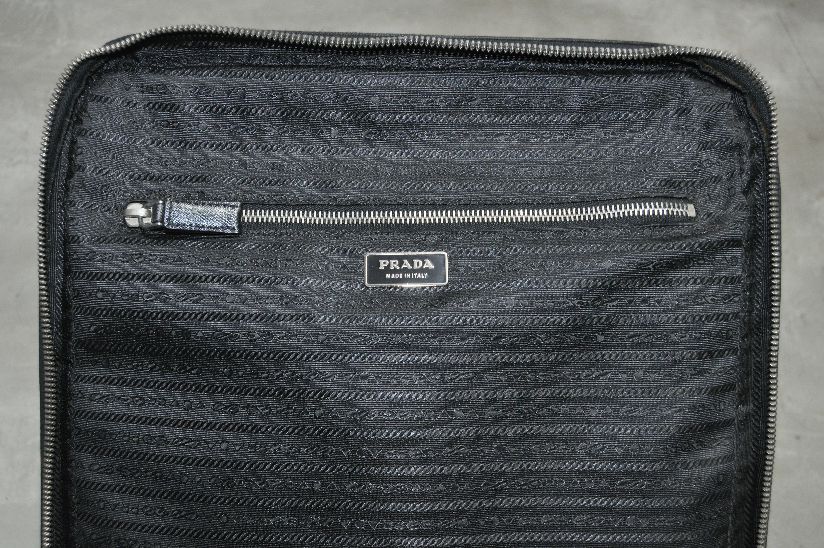 Prada Prada - S/S 10 - Saffiano-Trimmed Tessuto Trolley Size ONE SIZE - 15 Thumbnail