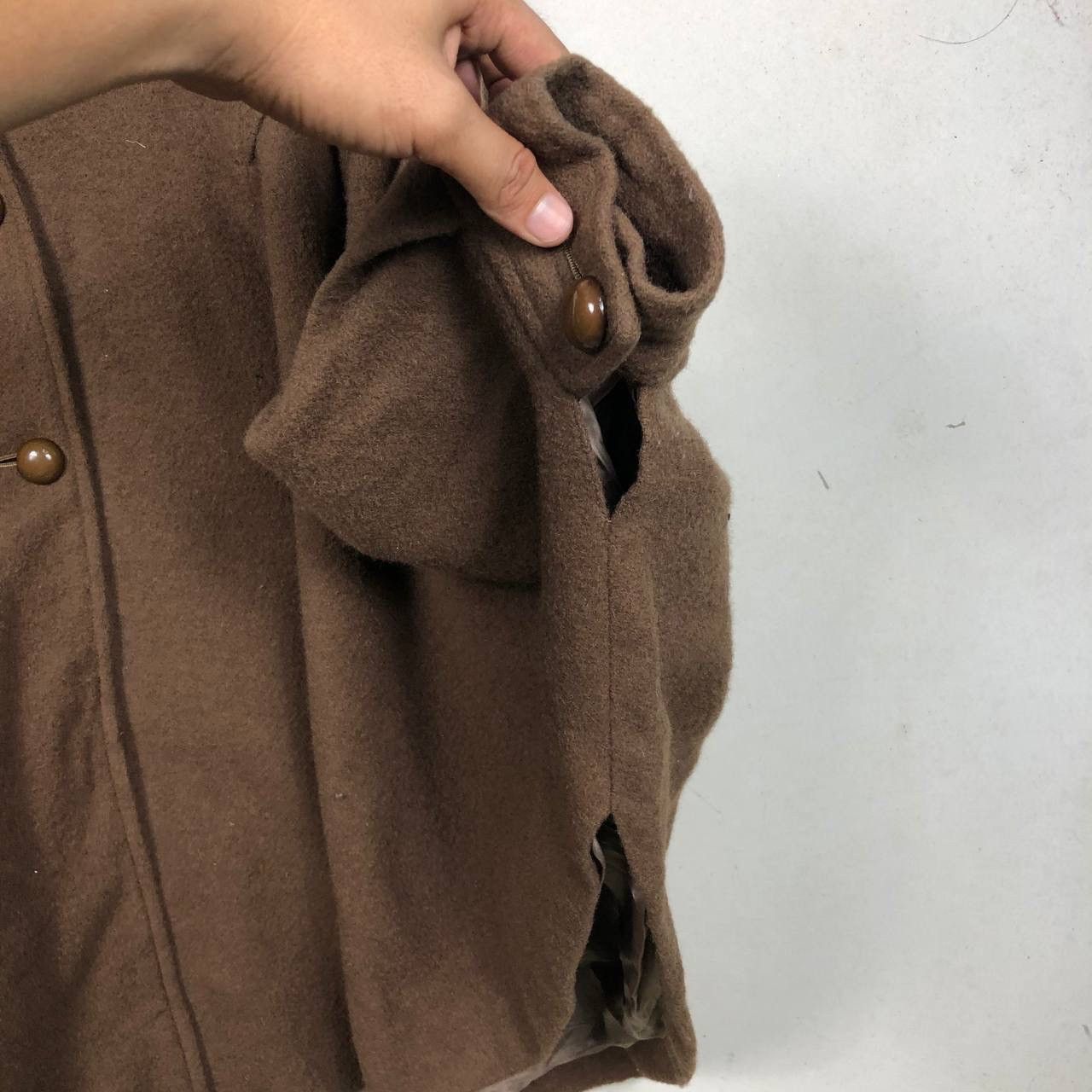 Cloak Vintage La Mode McMASSI Wool Cape Coat Balloon Sleeve Brown Size US M / EU 48-50 / 2 - 6 Thumbnail