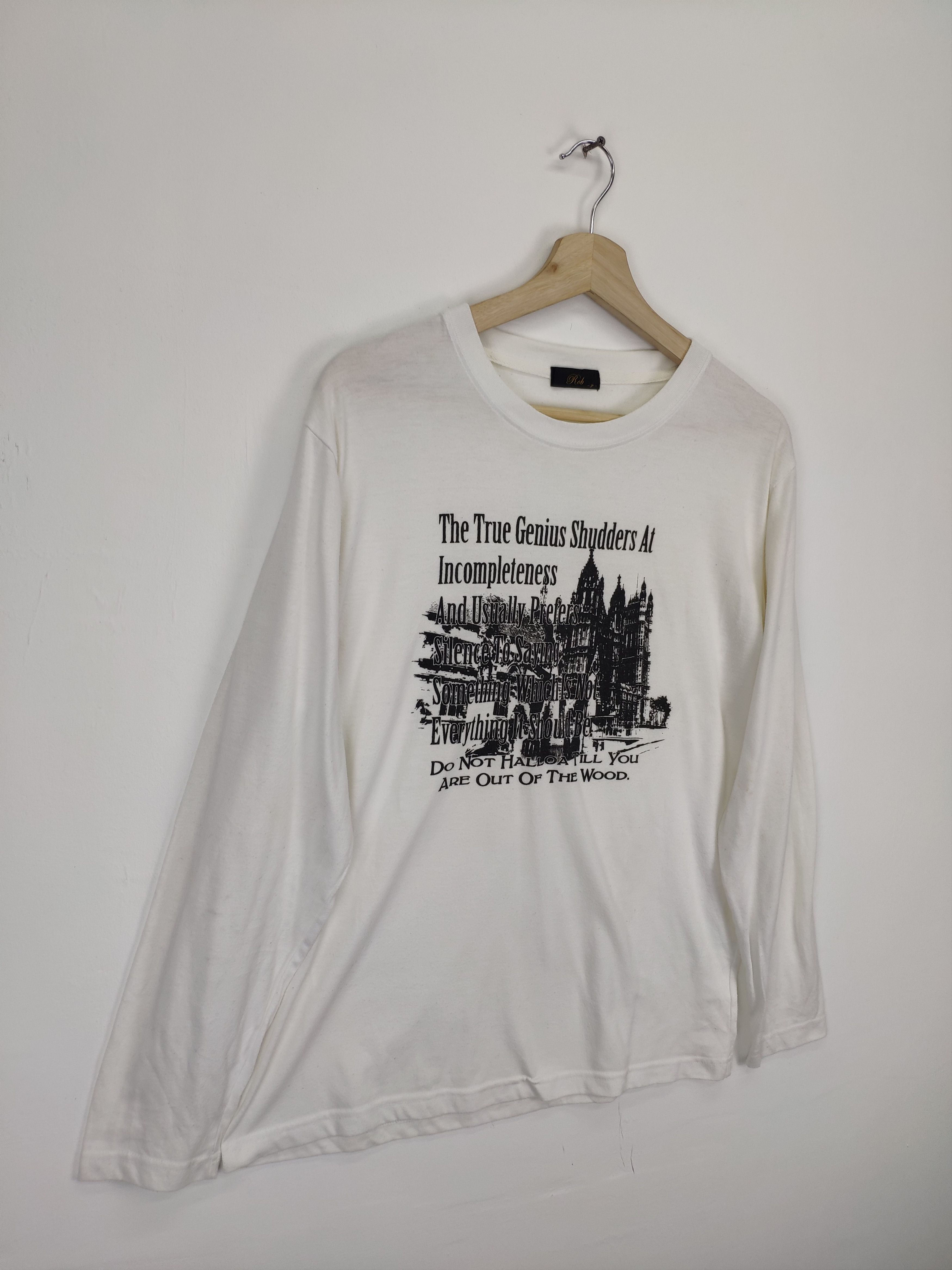 Japanese Brand × Vintage Steal 💥 Vintage Long Sleeve Shirt Art Print by Rob Size US M / EU 48-50 / 2 - 3 Thumbnail