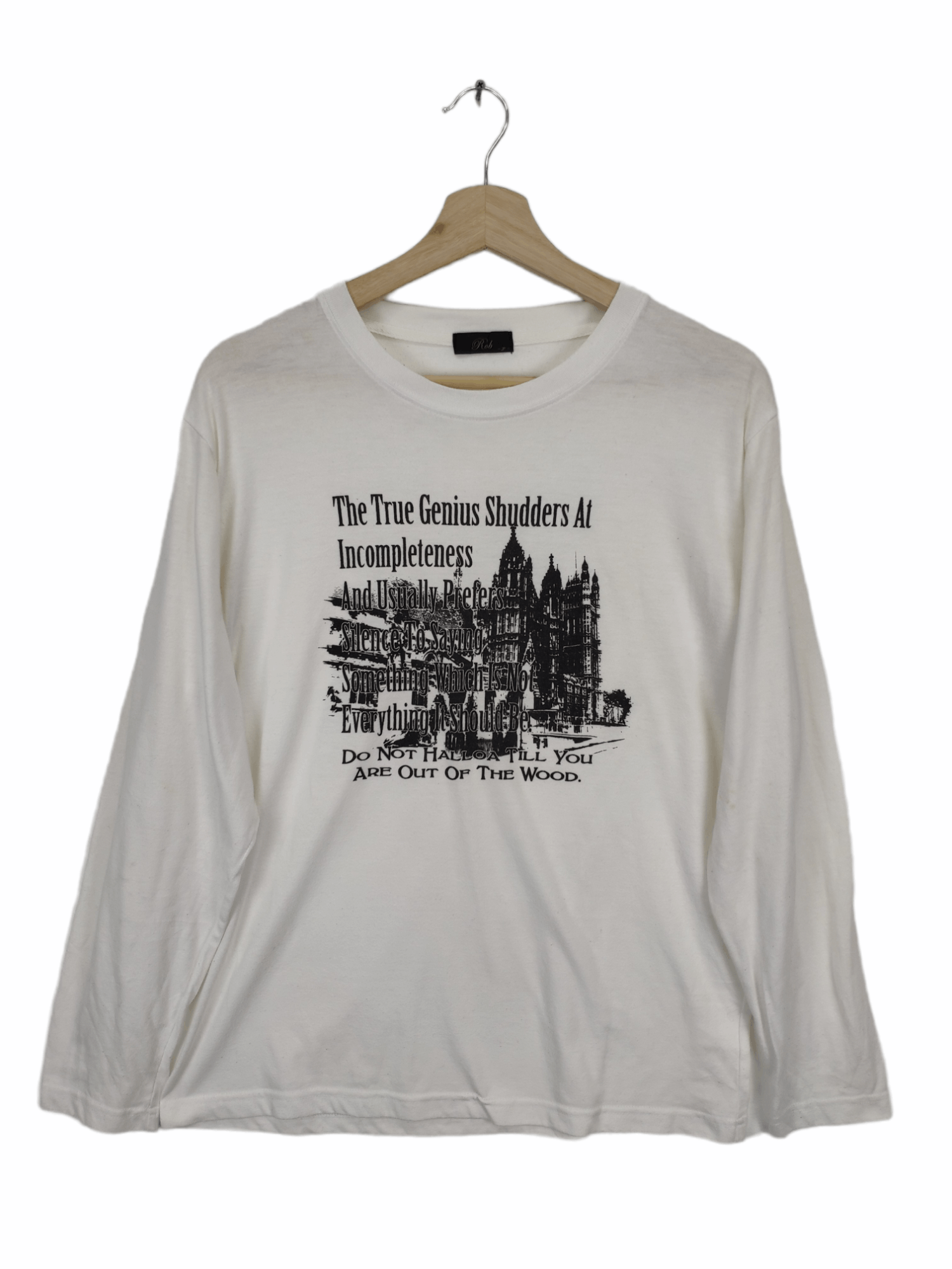 Japanese Brand × Vintage Steal 💥 Vintage Long Sleeve Shirt Art Print by Rob Size US M / EU 48-50 / 2 - 1 Thumbnail