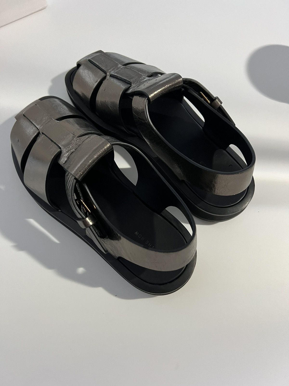 The Row 💥$1.3K VALUE💥The Row Metallic Fisherman Sandals Size US 11 / IT 41 - 3 Thumbnail