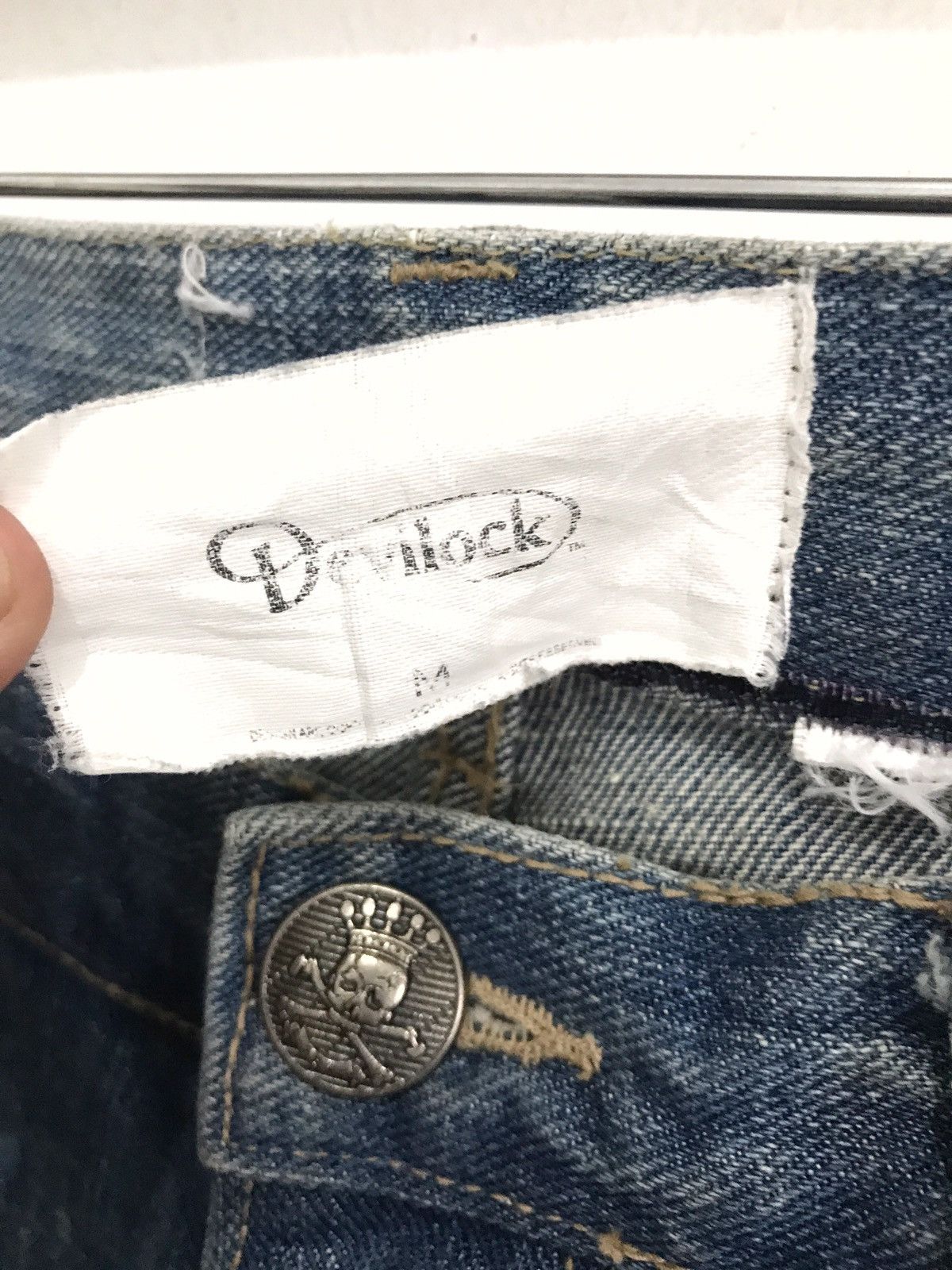 Designer × Hysteric Glamour × Japanese Brand Japanese Brand Devilock Distressed Patches Logo Jeans Size US 33 - 7 Thumbnail