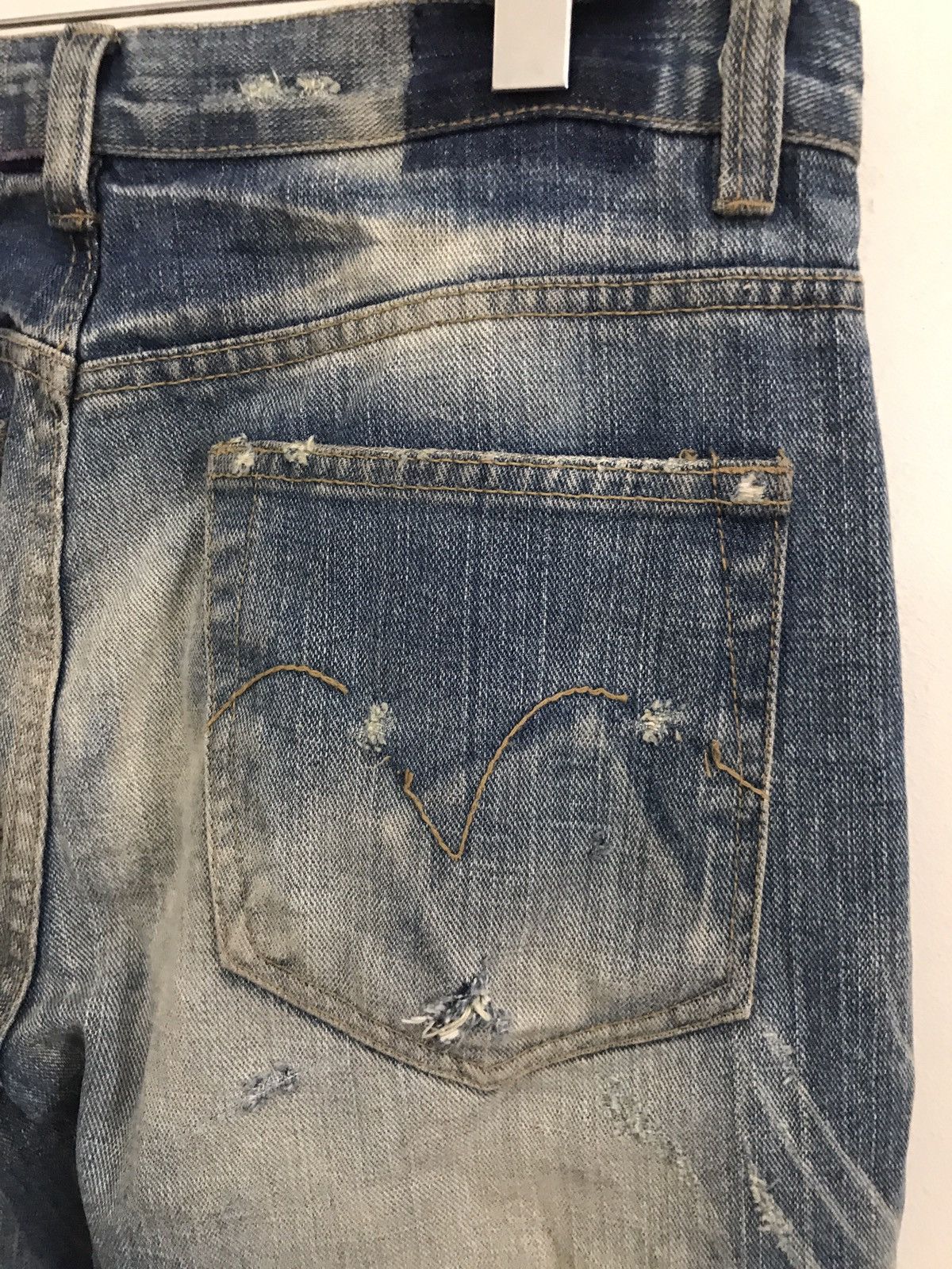 Designer × Hysteric Glamour × Japanese Brand Japanese Brand Devilock Distressed Patches Logo Jeans Size US 33 - 10 Thumbnail